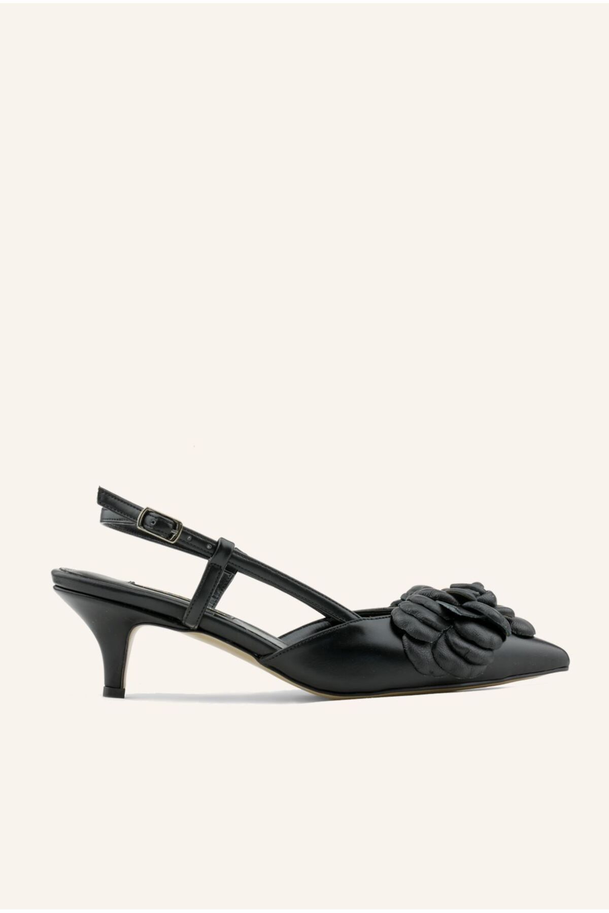 Marcatelli Siyah Gigi Mini Topuklu Ayakkabı