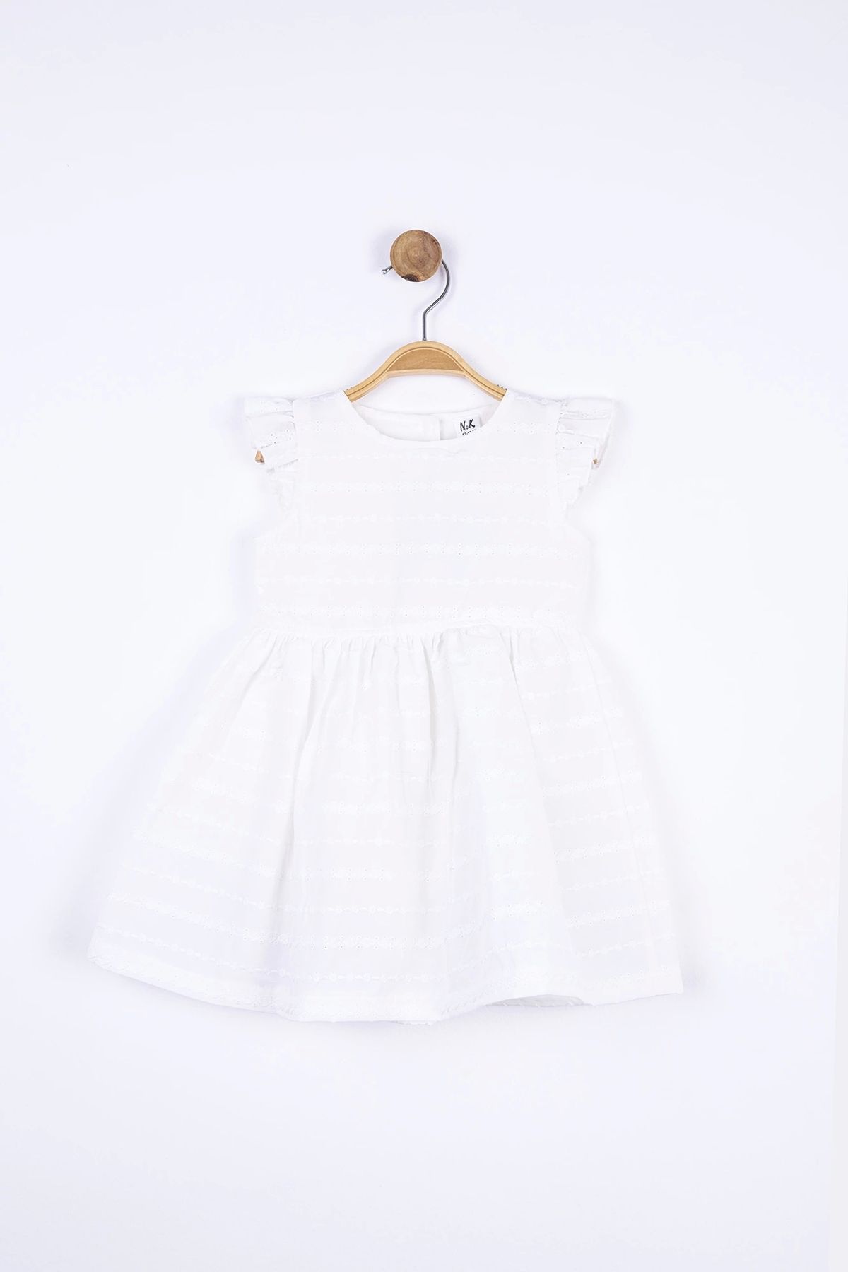 Nk Kids Beyaz Kız Bebek Rose Elbise