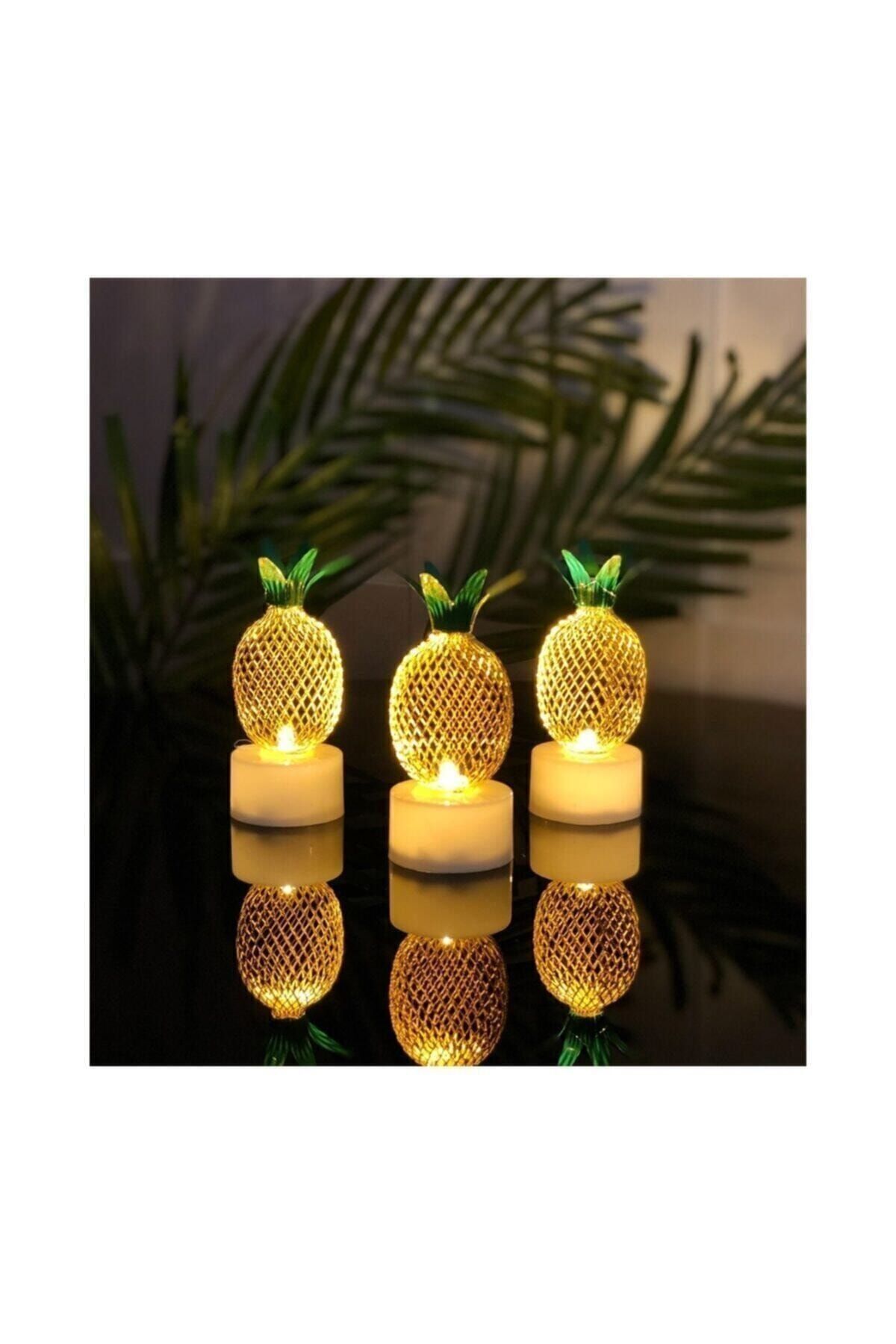 minidünyam 3'lü Mini Ananas Gece Lambası