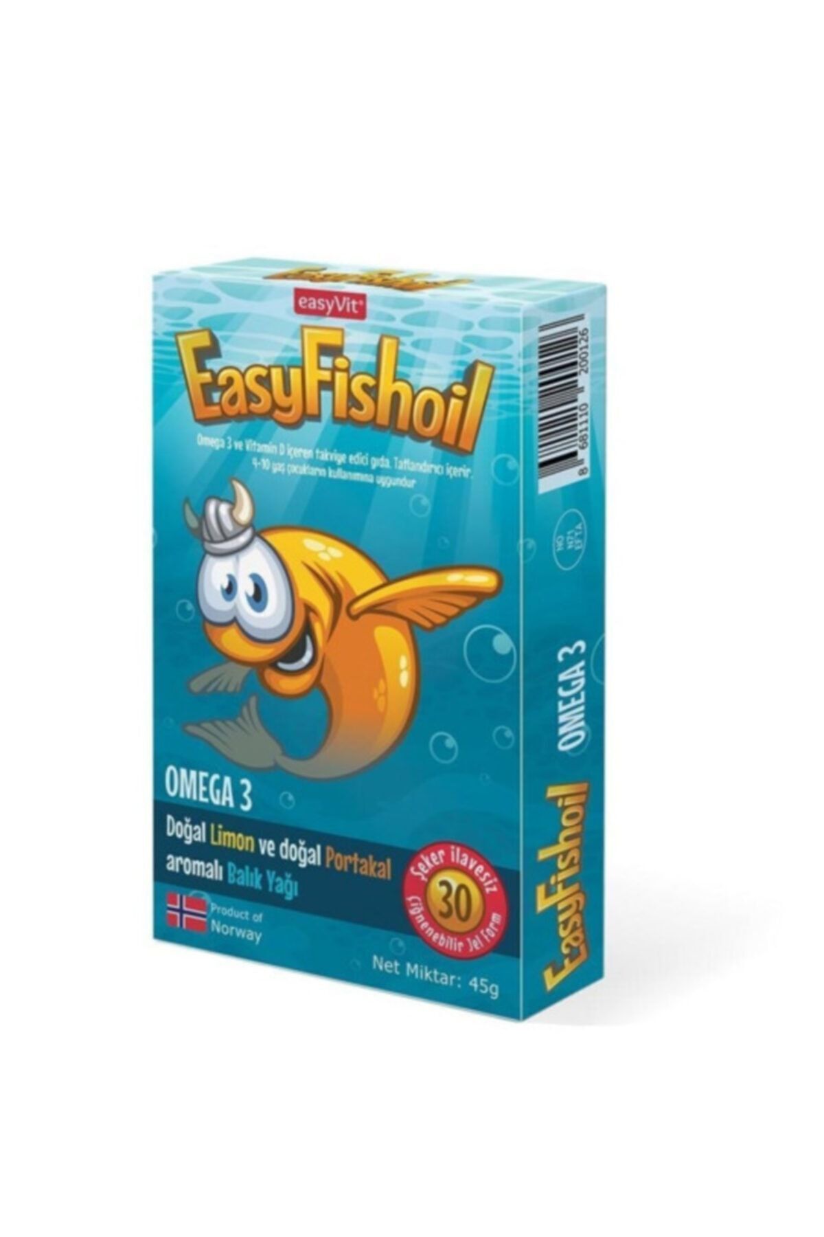 Easy Fishoil 30 Tablet  Balık Yağı Çocuklar Için Omega 3 Ve D Vitamini