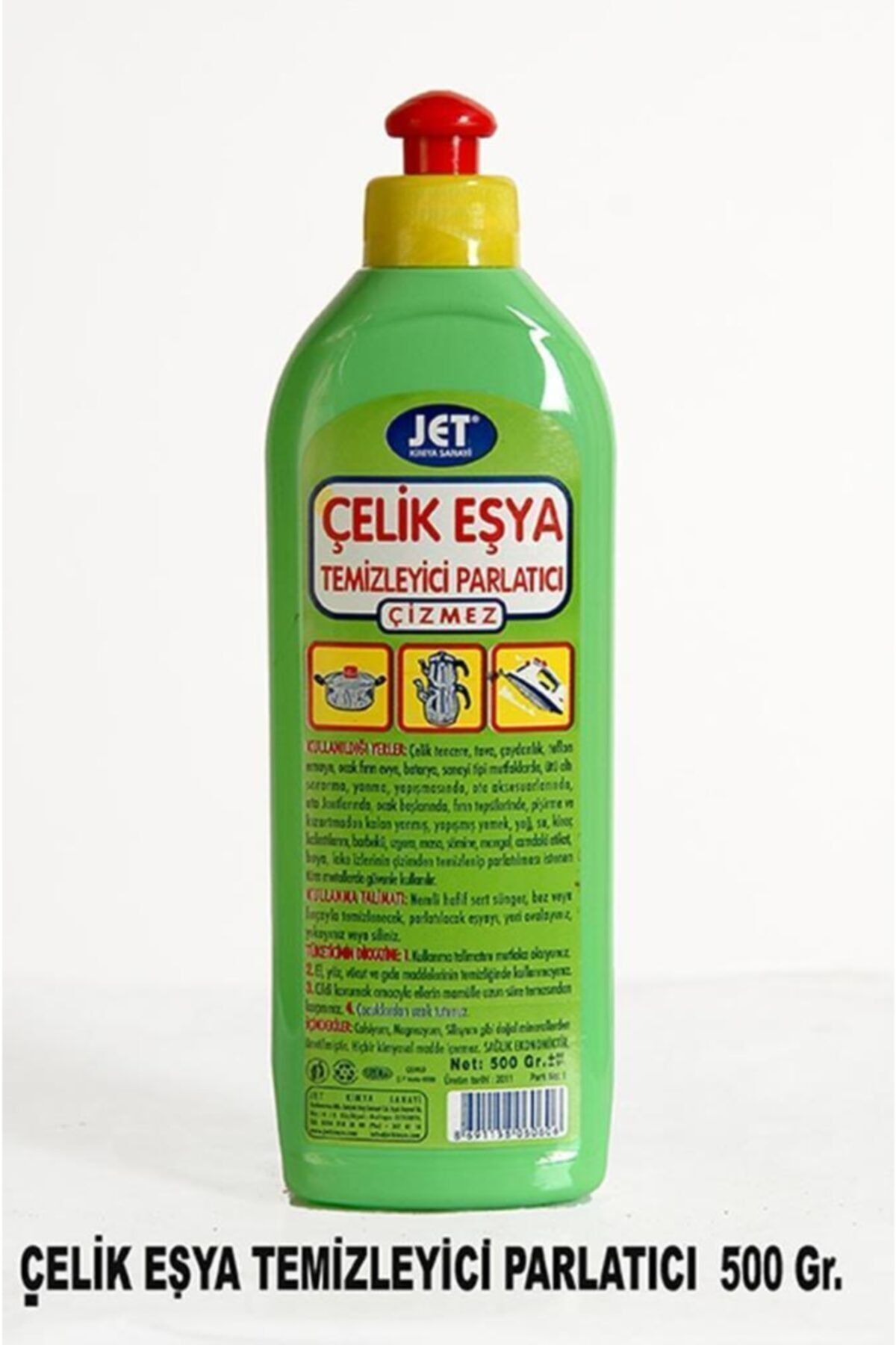 Jet Kimya Çelik Eşya Temizleyici Parlatıcı 500 gr Çizmez