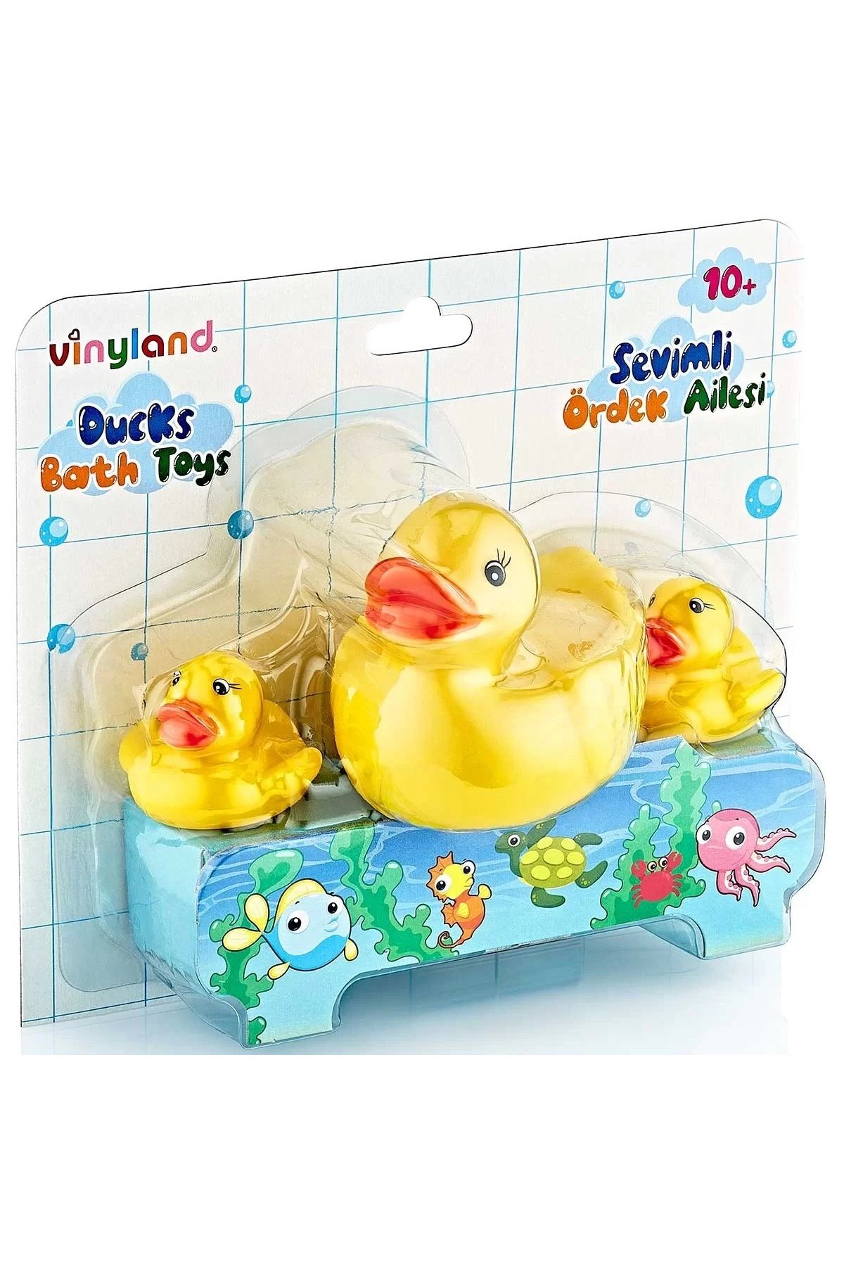 KdrElektronik Çocuk Sevimli 3 'lü Vinil Ördekler Banyo Oyuncakları Seti