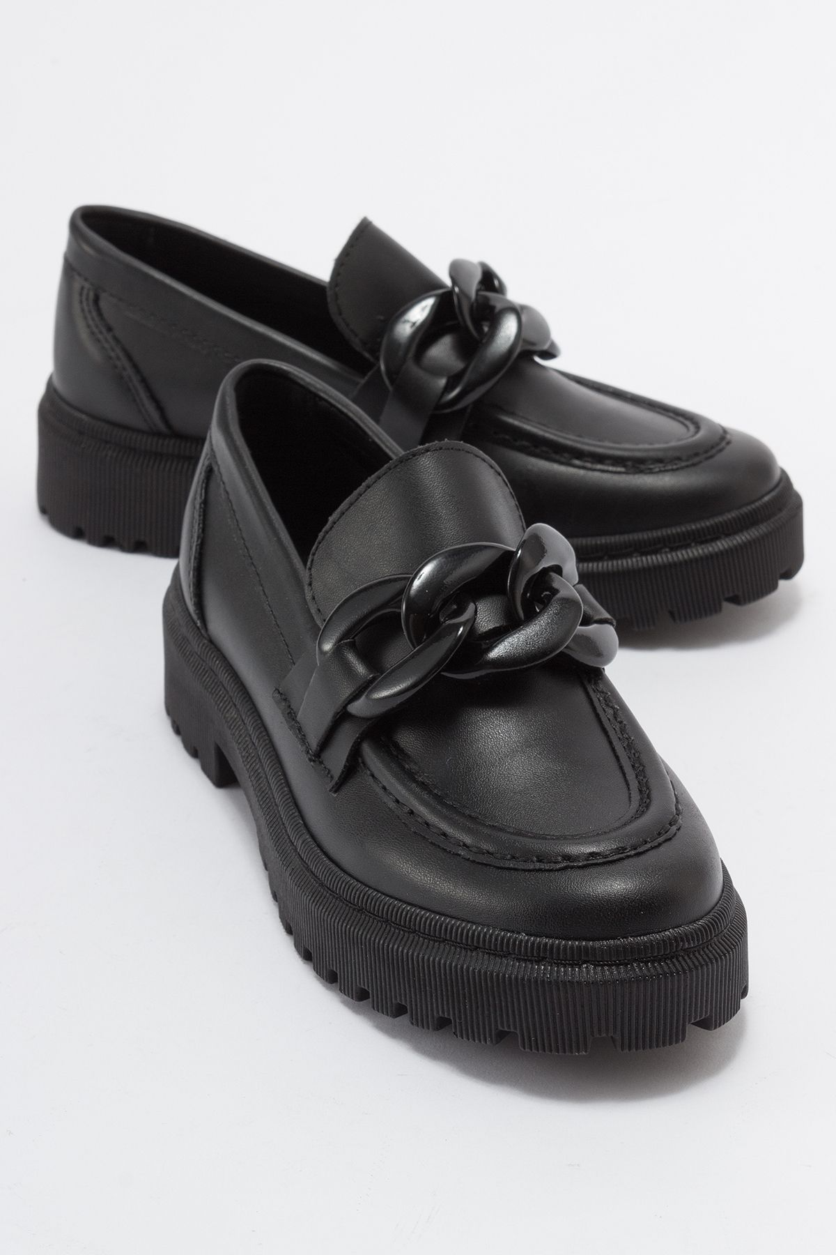 mnpc Kız Çocuk Siyah Anatomik Loafer Ayakkabı
