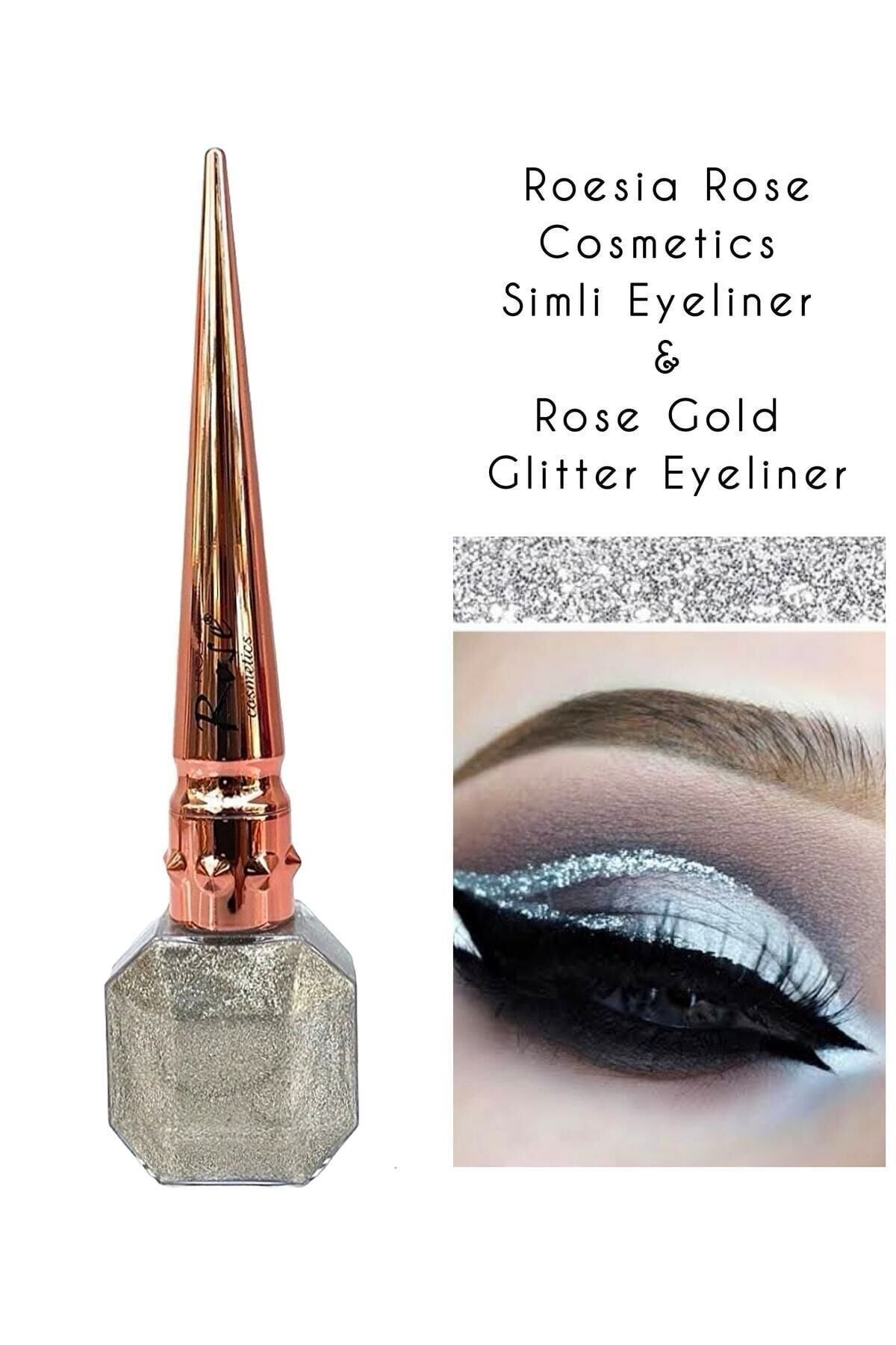 Roesıa Rose Cosmetics Rose Yeni Model Simli Eyeliner & Glitter Eyeliner