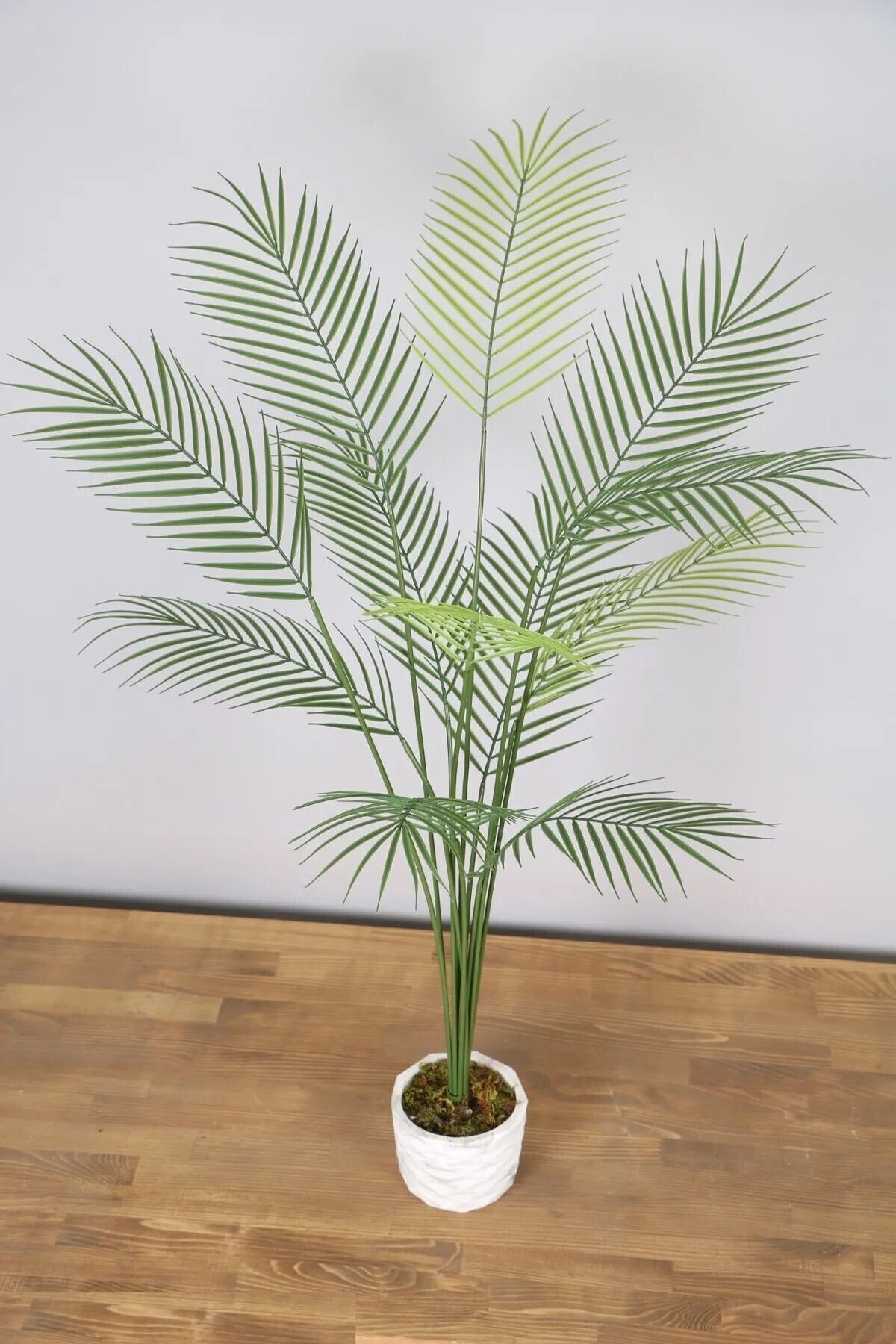NAHAMİS Yapay Areka Model Palmiye Afrika Bitkisi Büyük Boy 12 Dallı 20 Yaprak Palmiye Ağacı 130 Cm