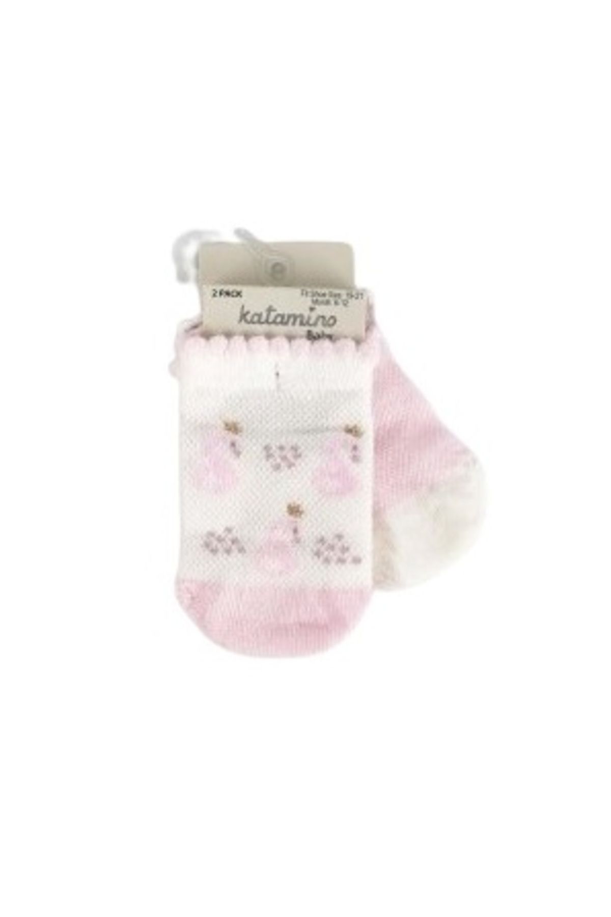 Katamino Nordia 2'li Kız Bebek Patik Çorap K44131 Asorti