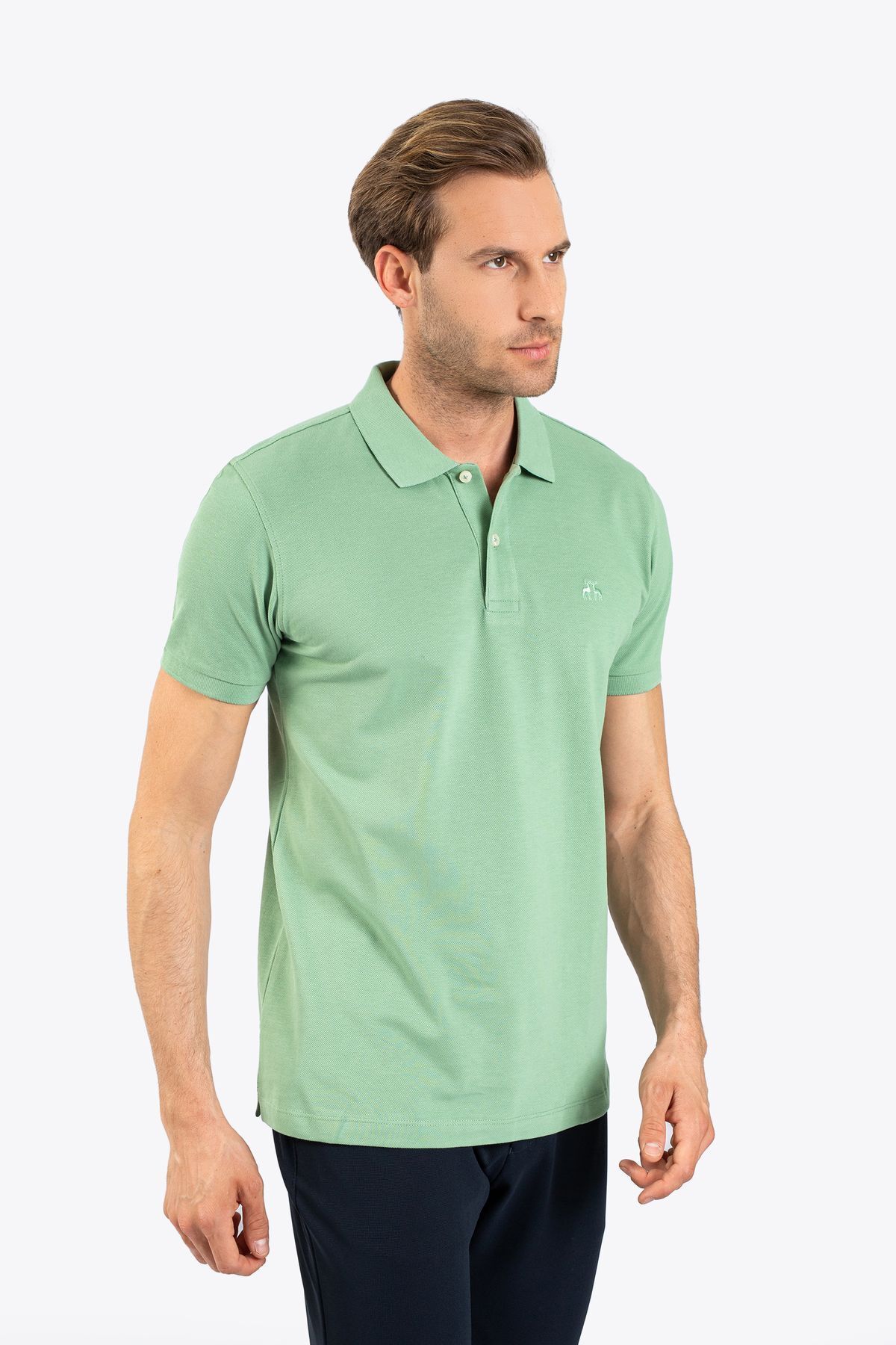 Karaca Erkek Slım Fıt Polo Yaka Tişört-Çağla Yeşili