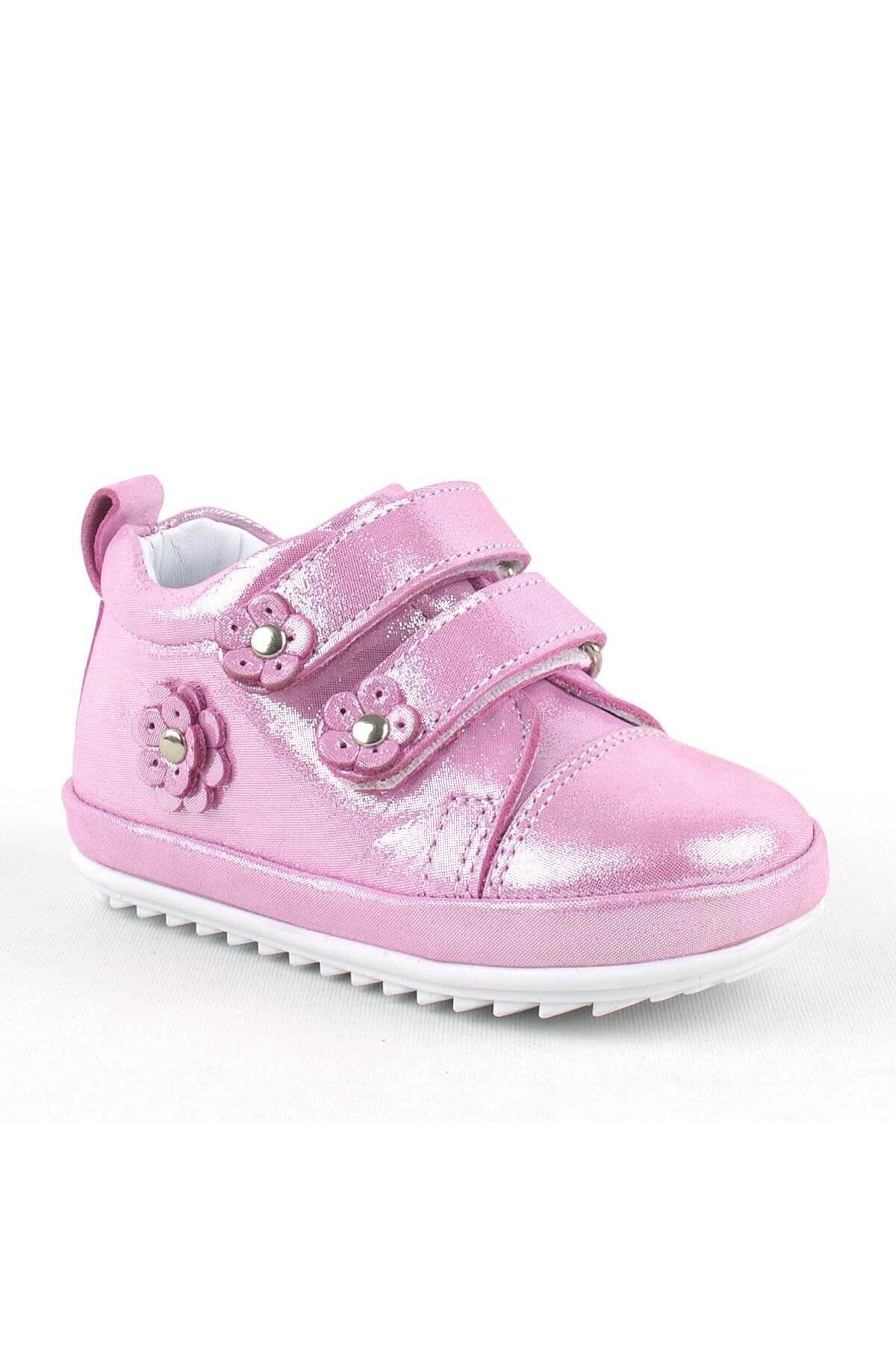 Rakerplus Limpo Hakiki Deri Pembe Anatomik Kız Bebek Ilk Adım Ayakkabısı