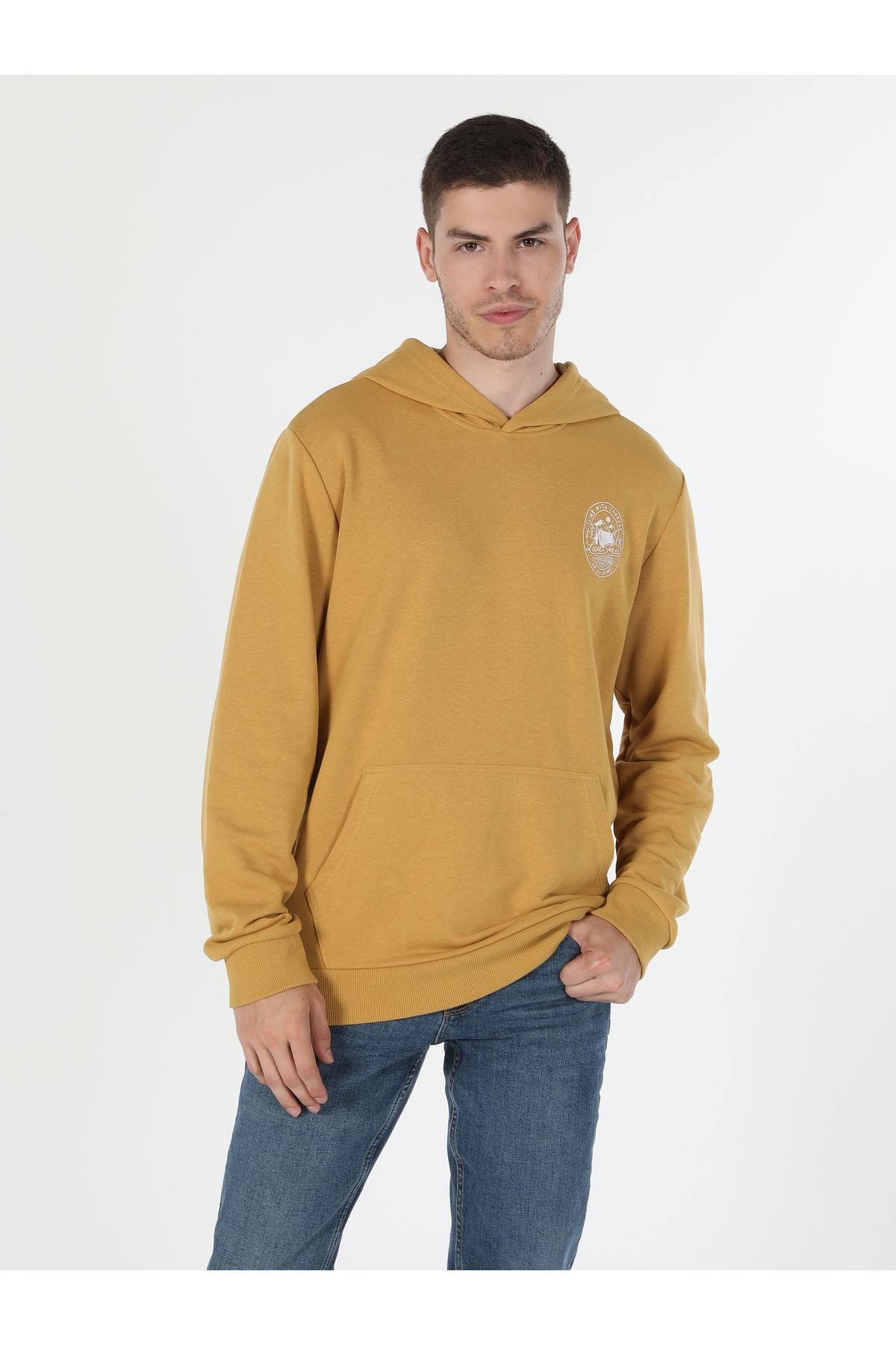 Colin’s Regular Fit Kapüşonlu Sarı Erkek Sweatshirt Cl1059871