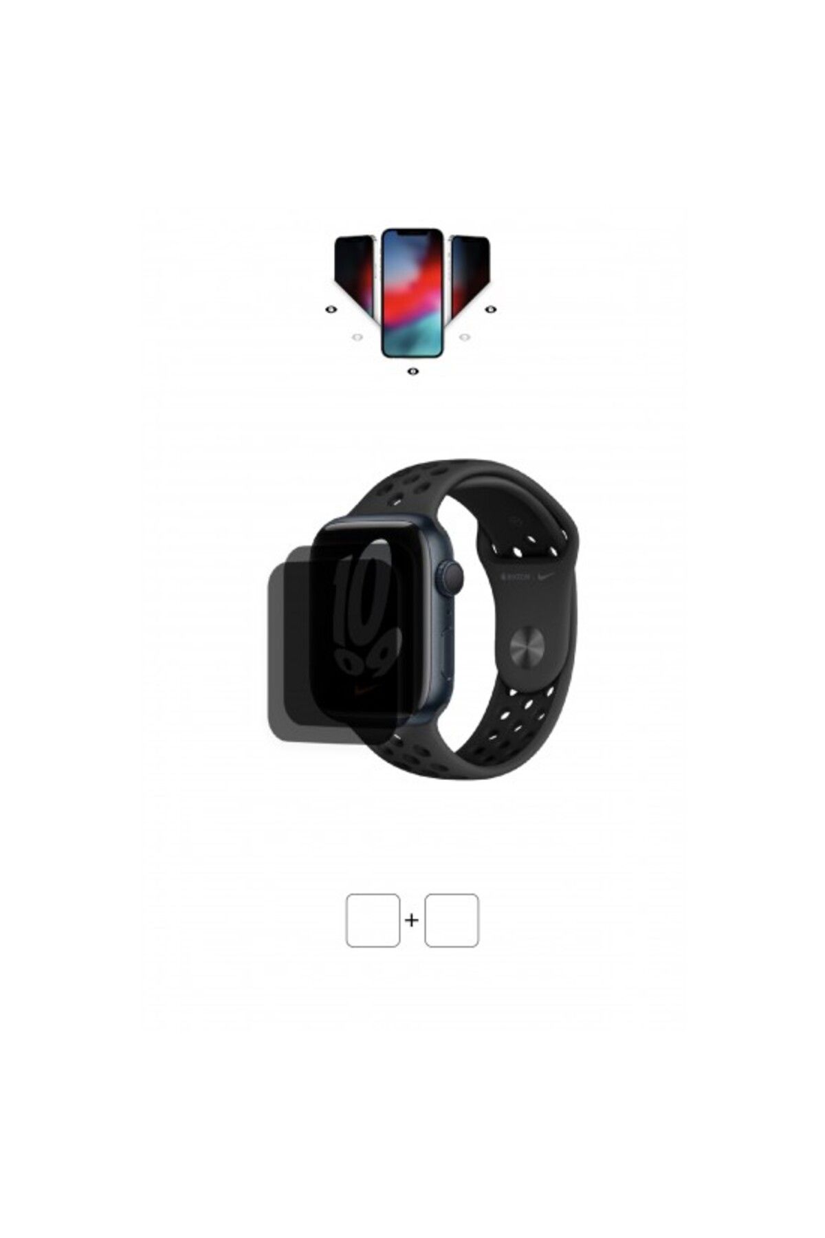 Wrapsol Apple Watch Nike Series 7 45 mm Uyumlu Akılı Saat Mat Hayalet Ekran Koruyucu