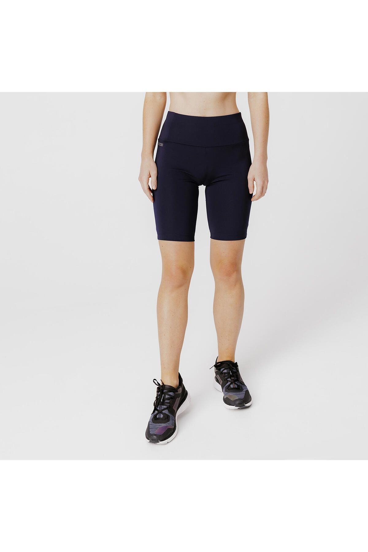 Decathlon Kadın Kısa Koşu Taytı - Mavi - Run Dry 500 Support