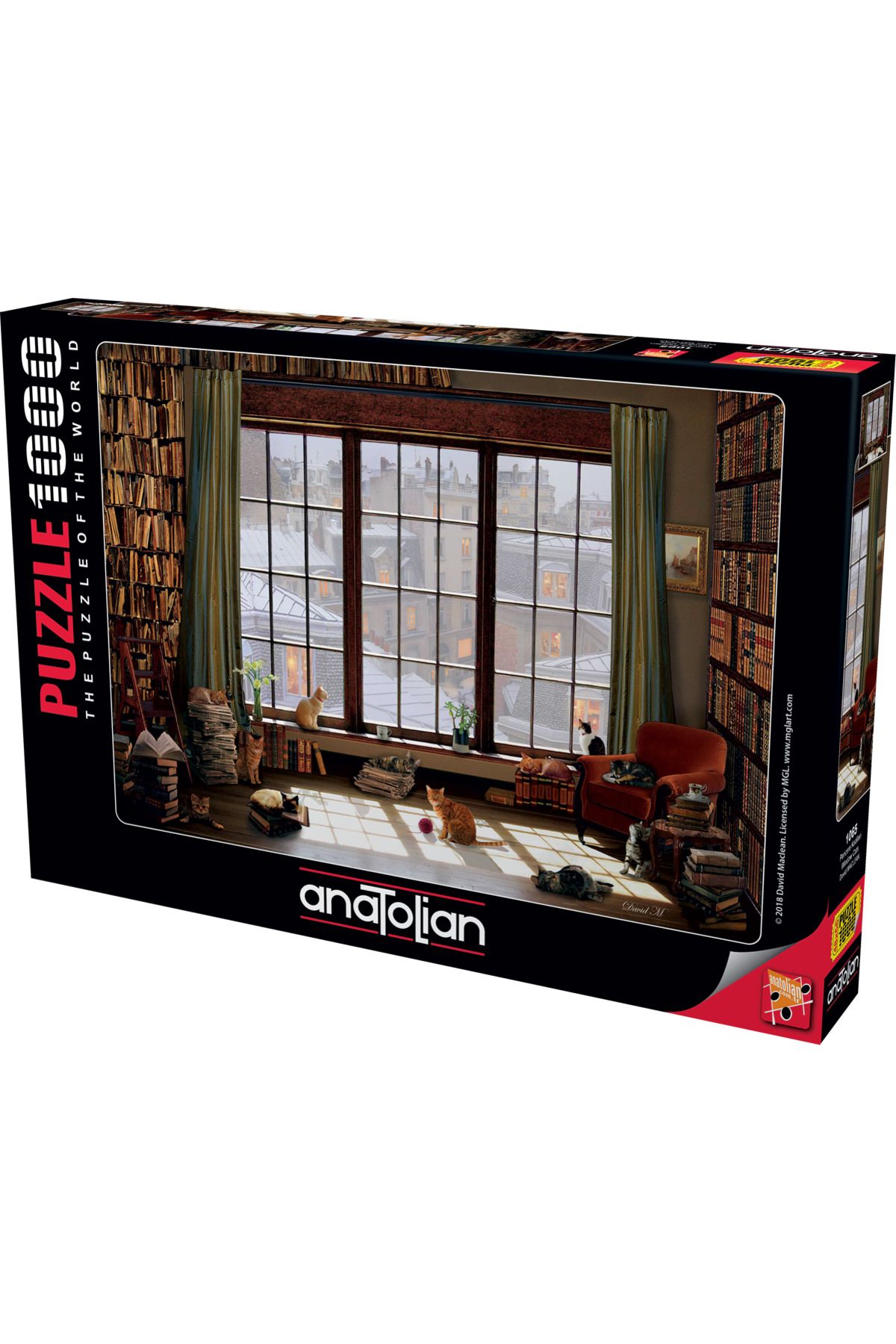Anatolian Puzzle 1000 Parçalık Puzzle / Pencere Kedileri - Kod:1065