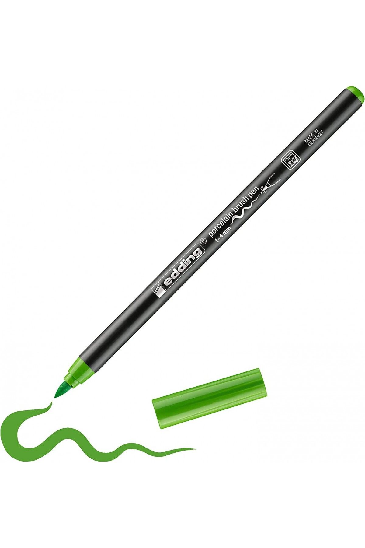 Edding Porcelain Brush Pen Porselen Kalemi Sarımsı Yeşil / 011