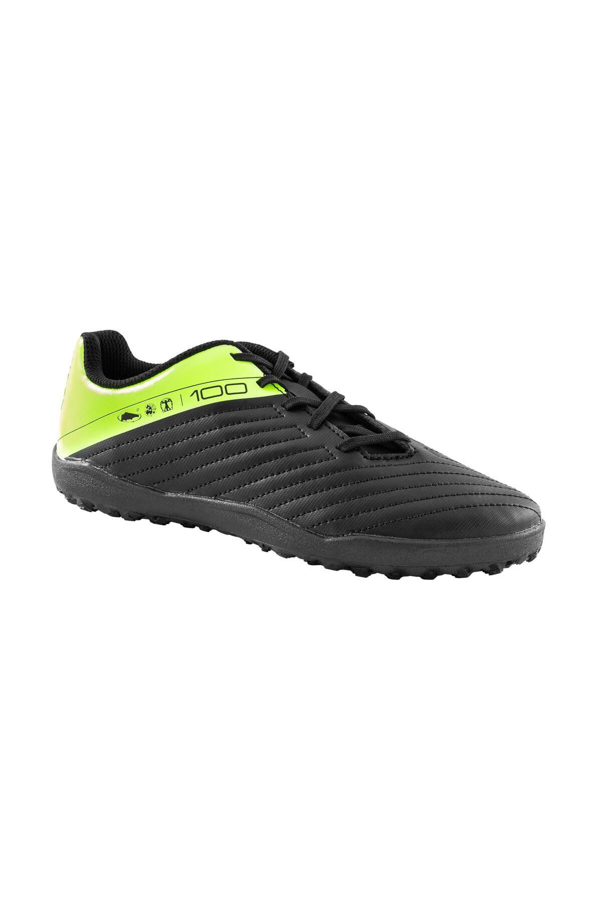 Decathlon Çocuk Krampon / Futbol Ayakkabısı - Siyah / Sarı - 100 Turf