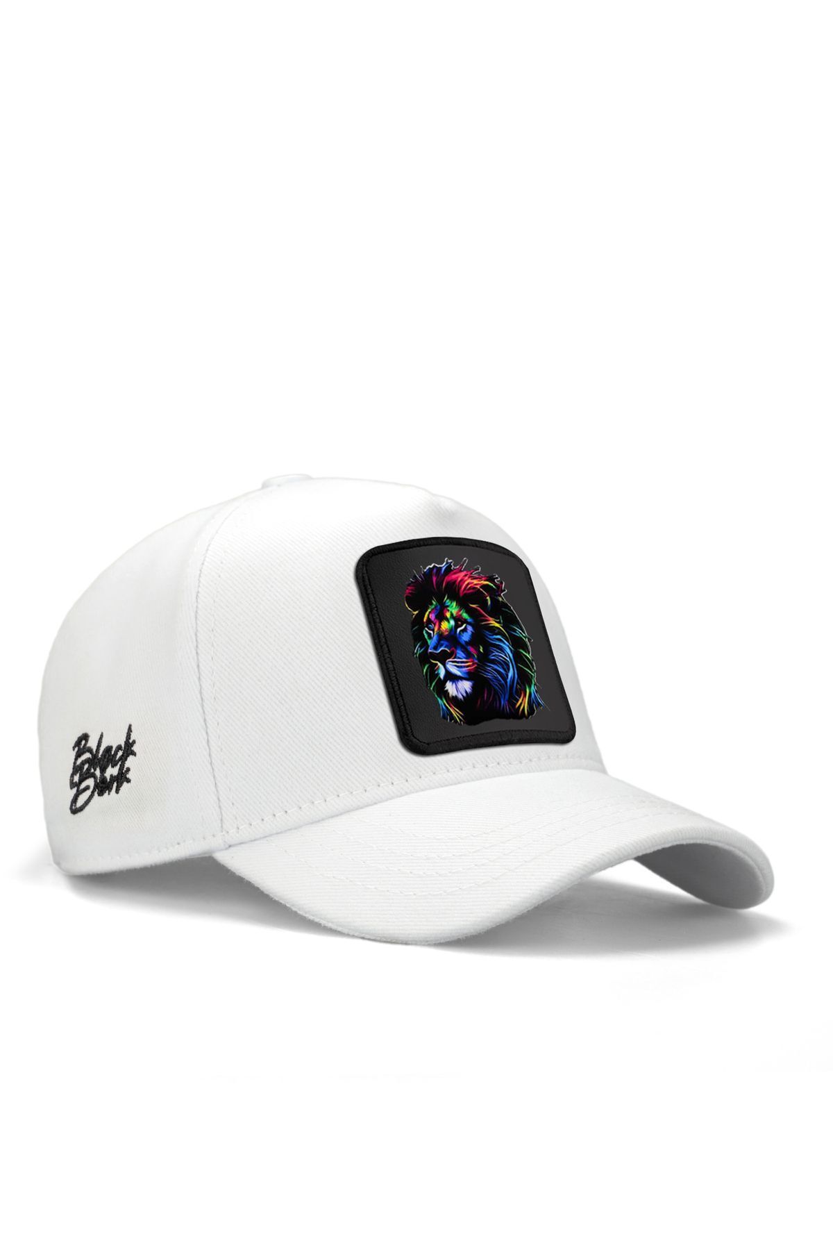 BlackBörk V1 Baseball Kids Aslan - 7 Kod Logolu Unisex Beyaz Çocuk Şapka (CAP)
