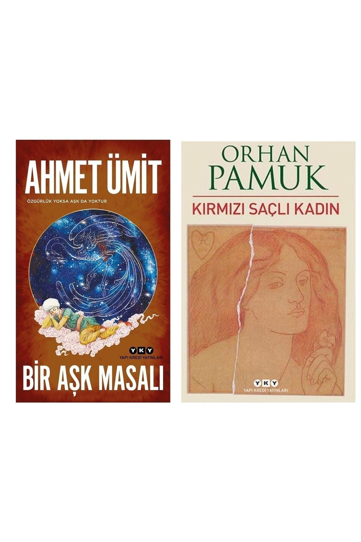 Yapı Kredi Yayınları Bir Aşk Masalı Ahmet Ümit + Kırmızı Saçlı Kadın Orhan Pamuk 2 Roman