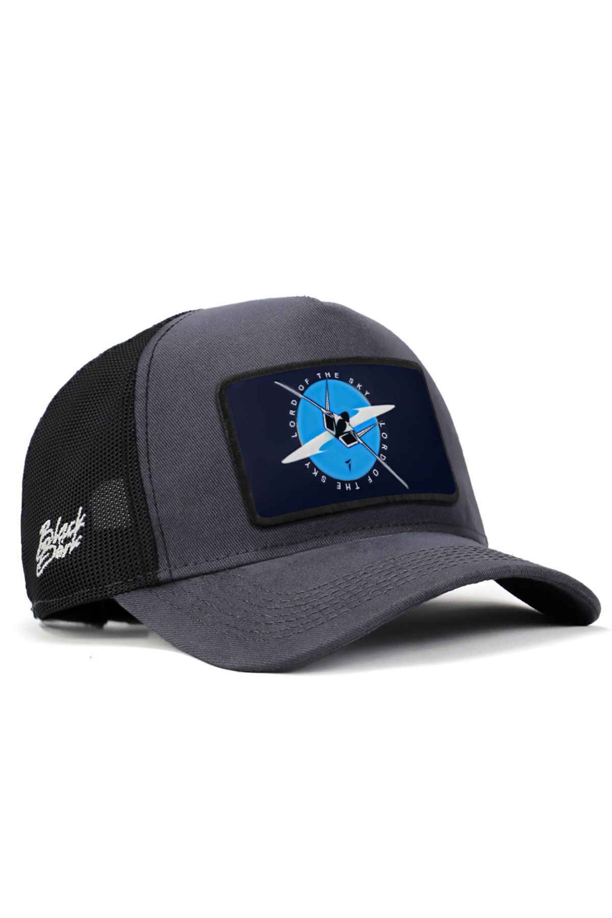 BlackBörk V2 Trucker Gökyüzünün Efendisi Kaan Lisanlı Antrasit-siyah Şapka