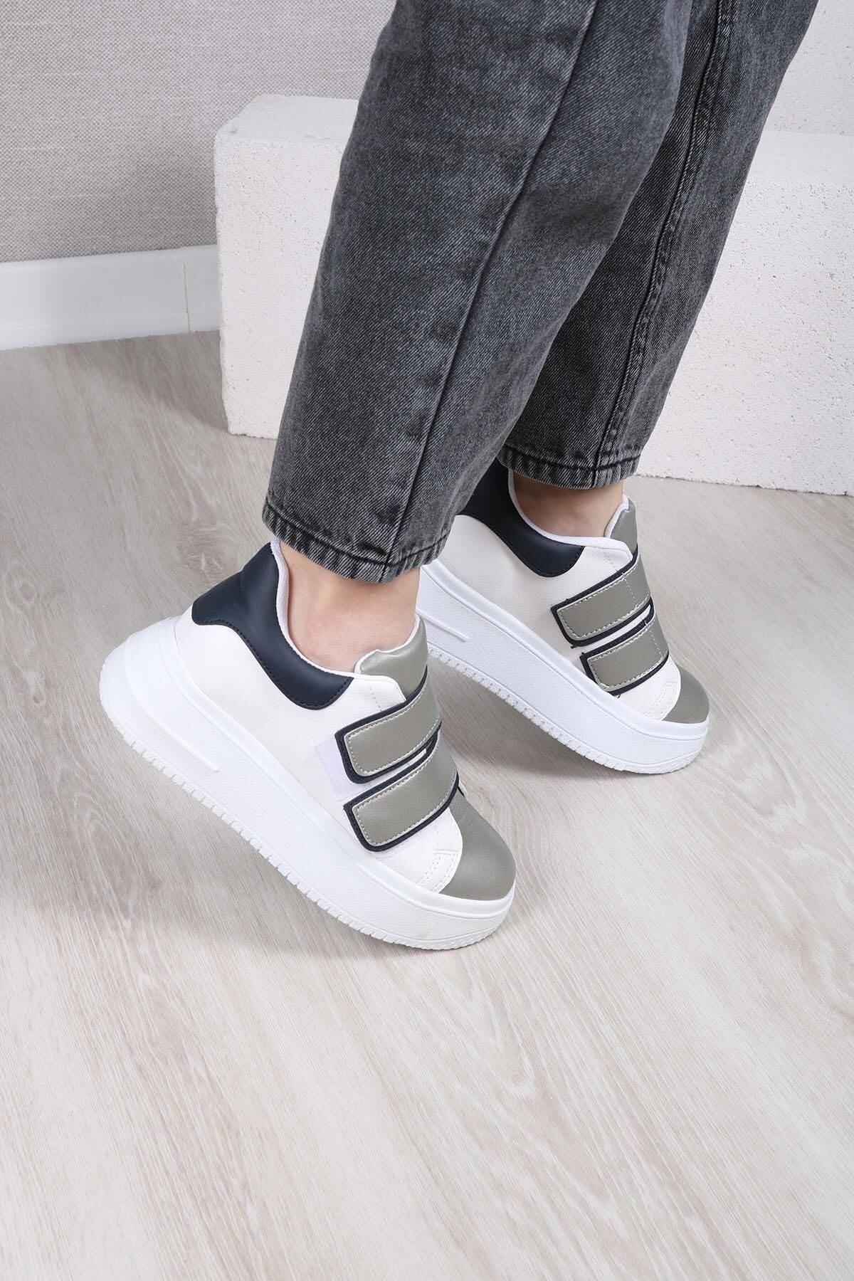 Glenz Kadın Günlük Cırtlı Yürüyüş Sneaker Ayakkabı Ts1130