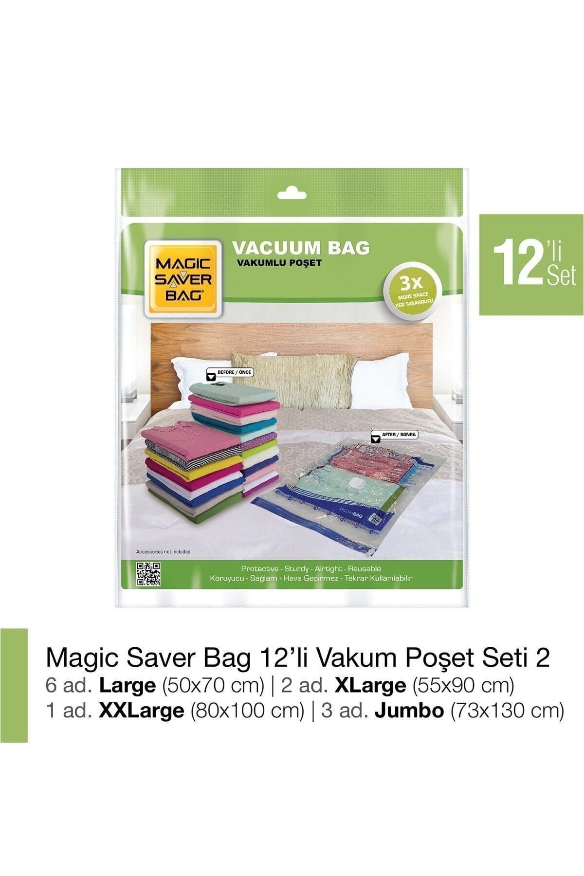 Magic Saver Bag 12´li Vakumlu Poşet Seti 2