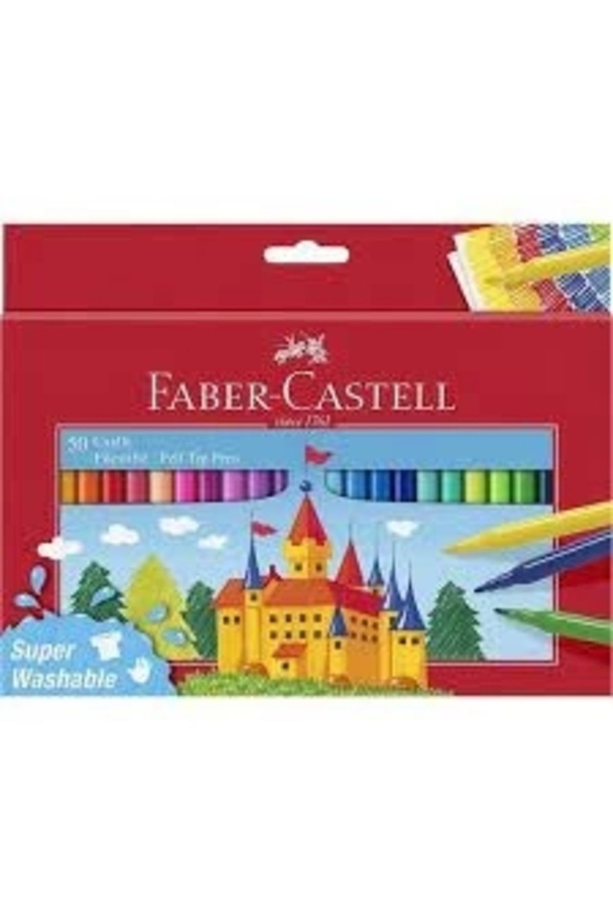 Faber Castell Süper Yıkanabilir Keçeli Kalem 50li