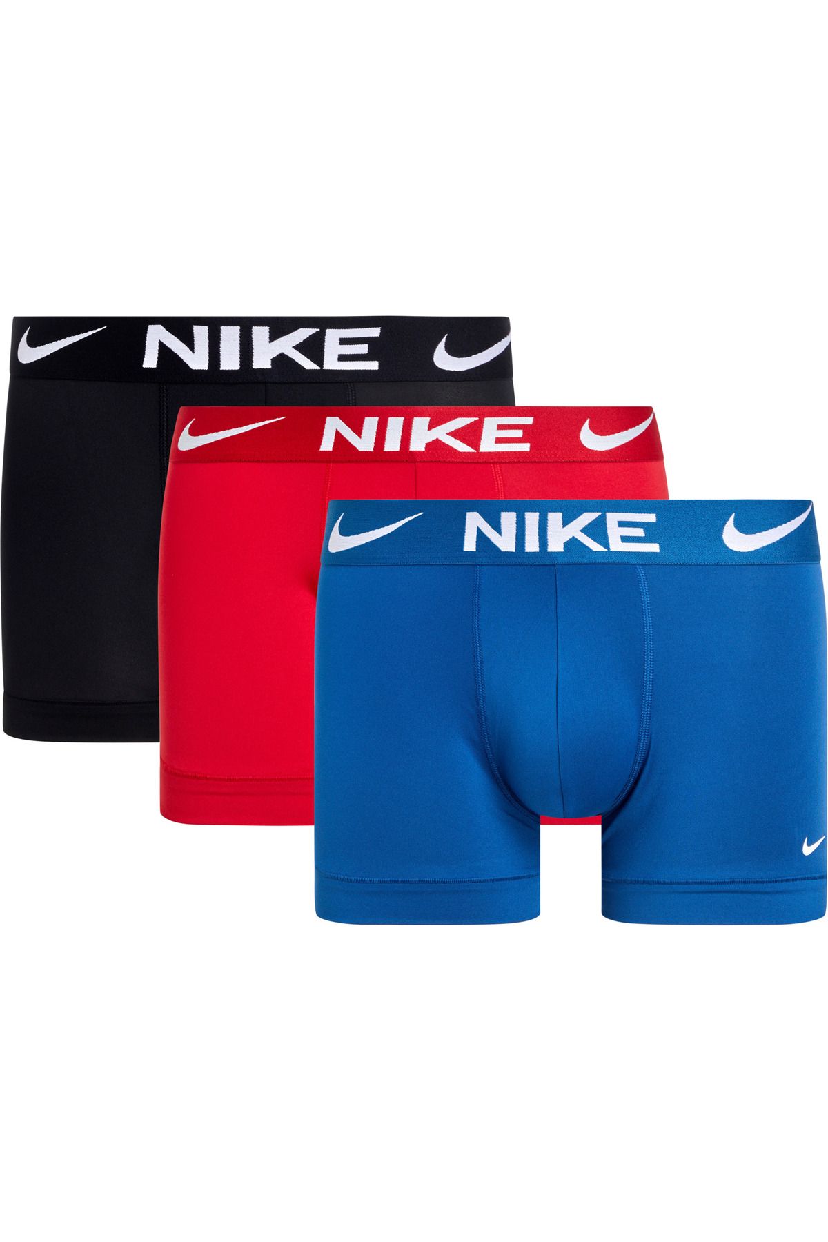 Nike Erkek Marka Logolu Elastik Bantlı Günlük Kullanıma Uygun Kırmızı-Lacivert-Siyah Boxer 0000KE1156-612