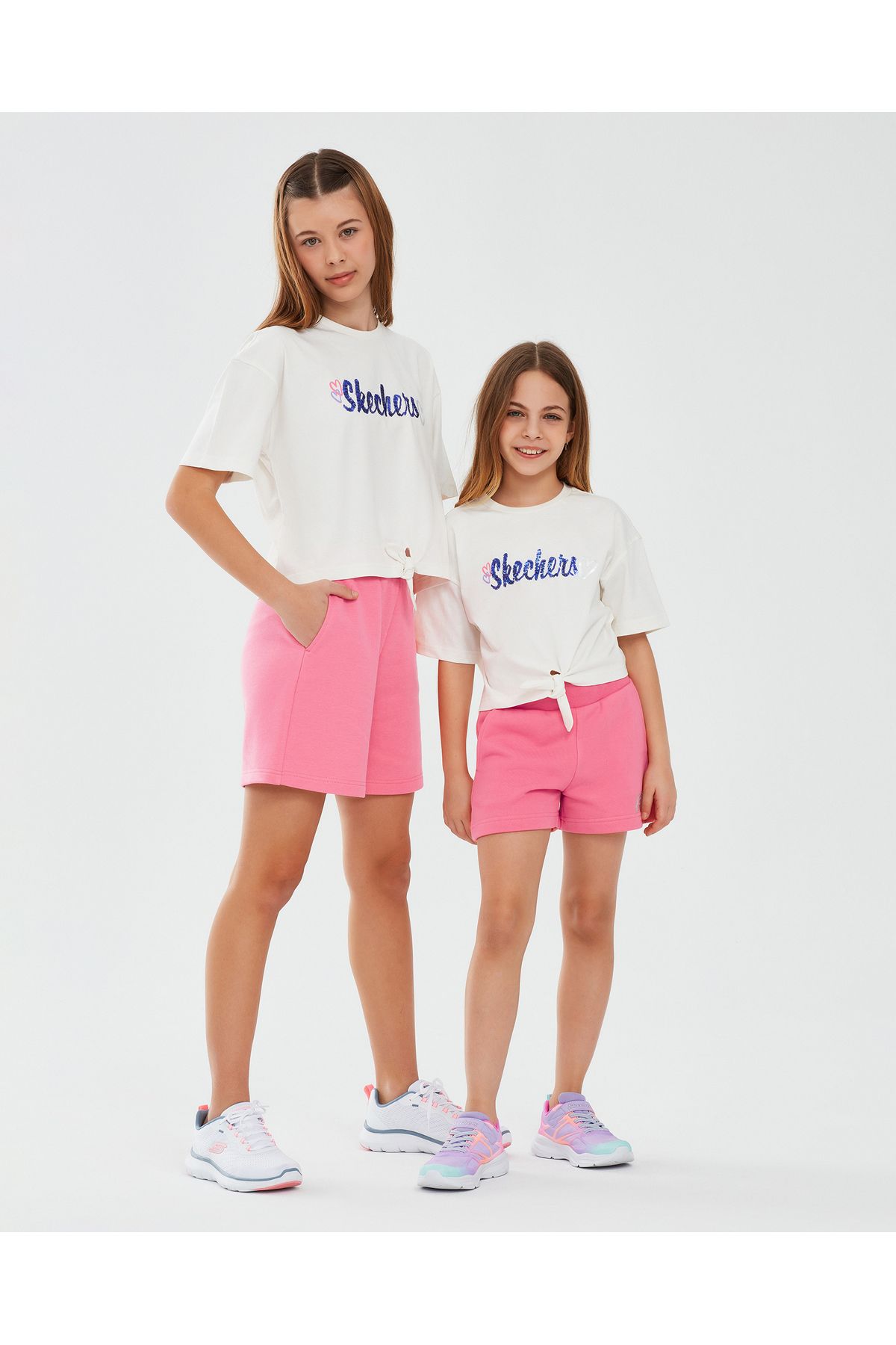 Skechers Graphic Tee G Short Sleeve Büyük Kız Çocuk Beyaz Tshirt Sk241045-102