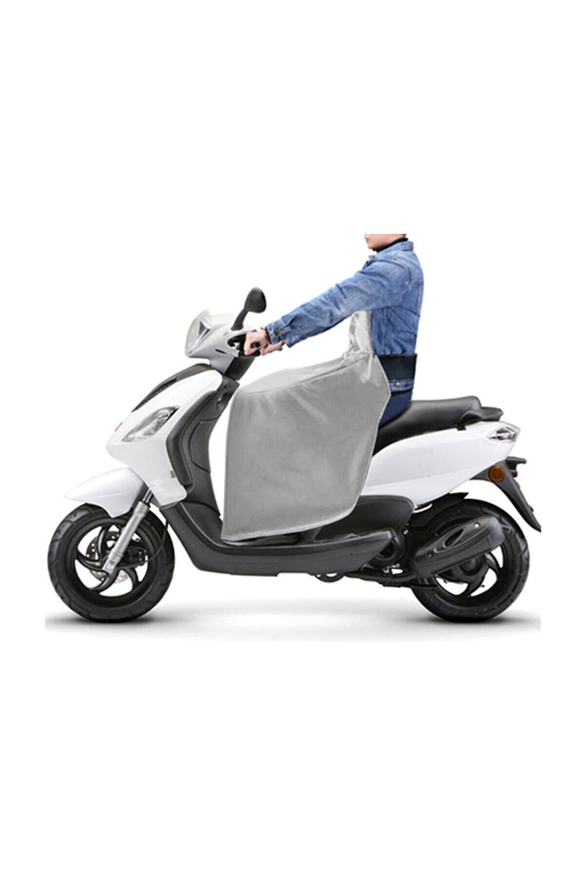 Bundeba Scooter Diz Koruma Örtüsü Motorsiklet Dizlik Yağmur Soğuk Rüzgar Önleyici Örtü Rüzgarlık Gri