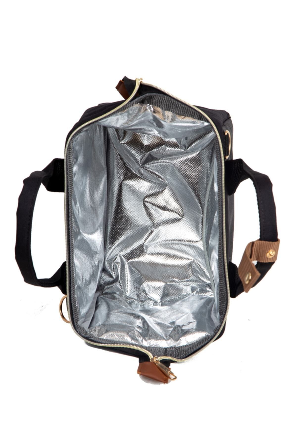 beautiful bag Isı Yalıtımlı Su Geçirmez Termal Çanta Yemek Taşıma Beslenme Çantası Siyah