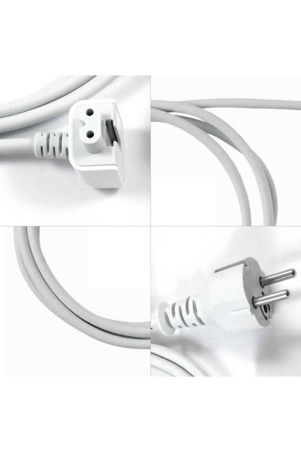 AQUA AKSESUAR Apple Macbook Şarj Adaptörü Uzatma Kablosu 1.8m Toprak Korumalı Yüksek Kalite