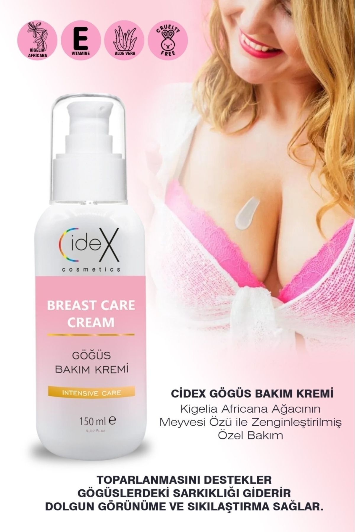Cidex Cosmetics Göğüs Dikleştirici ,sıkılaştırıcı Ve Dolgunlaştırıcı Göğüs Kremi 150ml
