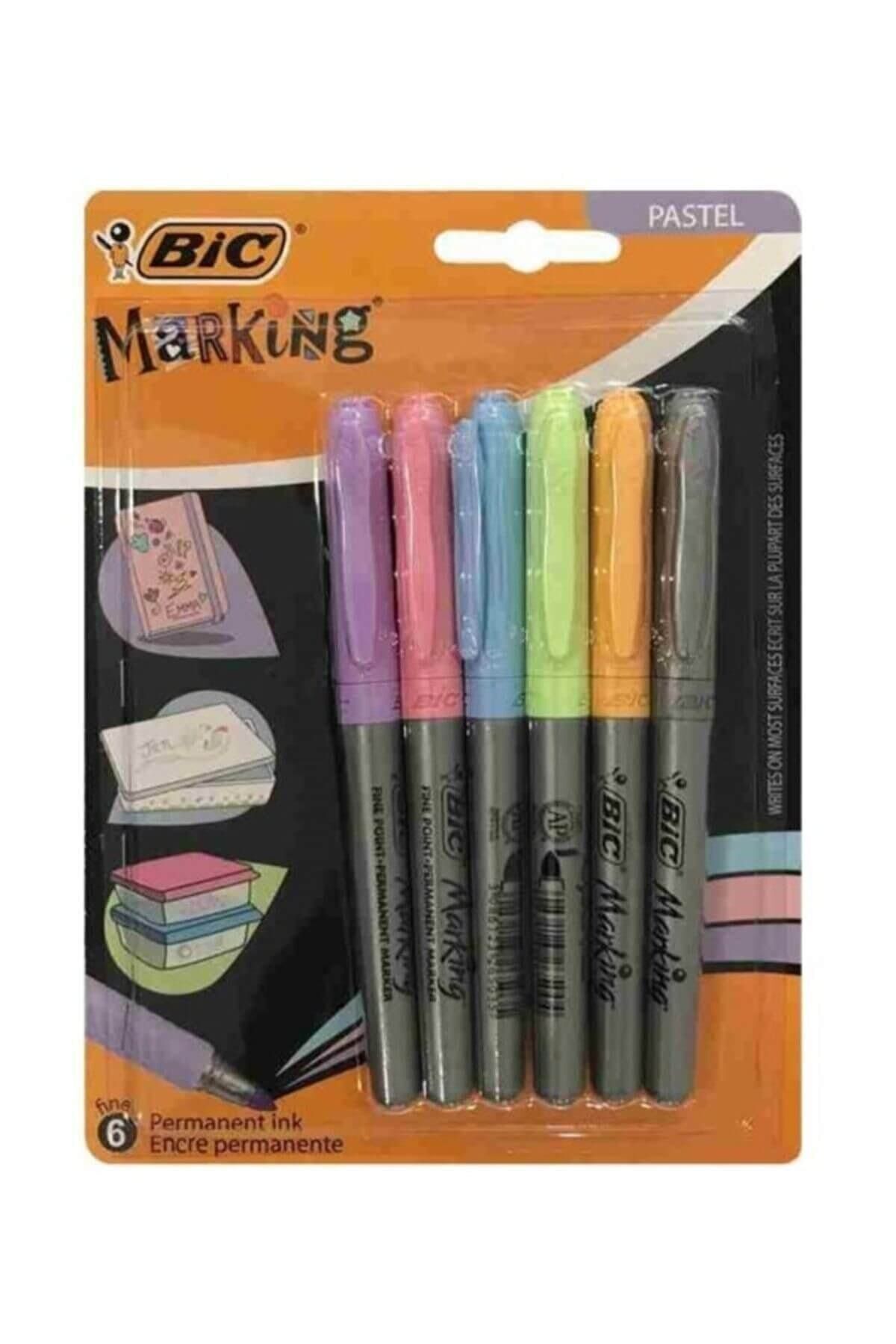 Bic Marking Color Permanent Marker Pastel Renkler 6`lı Blister