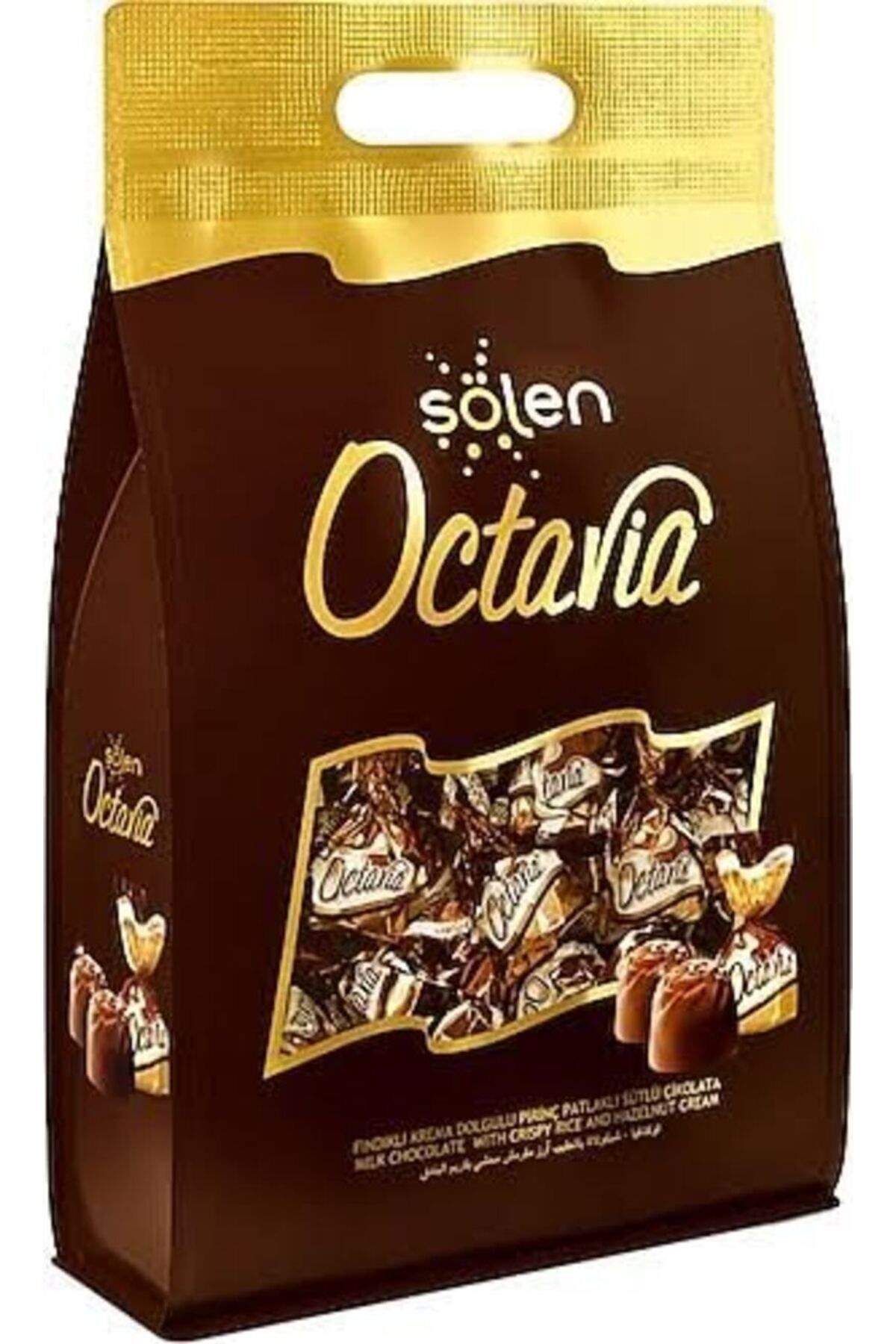 Şölen Çikolata Octavia Fındıklı Krema Dolgulu Pirinç Patlaklı Sütlü Çikolata 262 gr
