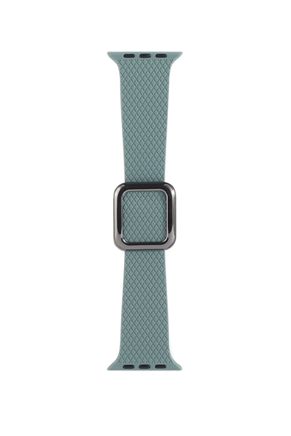 ShinyTECH Apple Watch Uyumlu Modern Tokalı (ÇELİK MANYETİK) Kordon 38,40,41mm Çam Yeşili