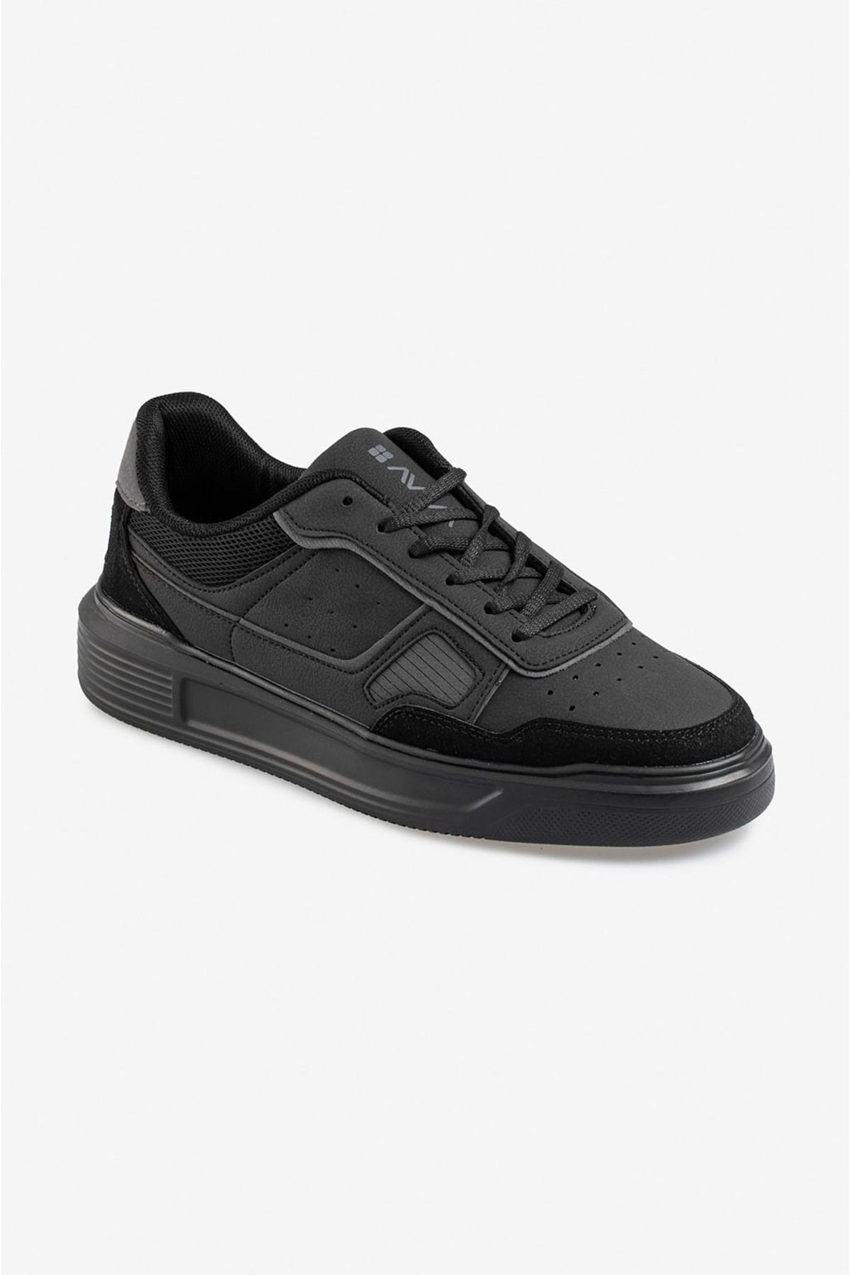 Avva Erkek Siyah Süet Detaylı Sneaker A22y8032