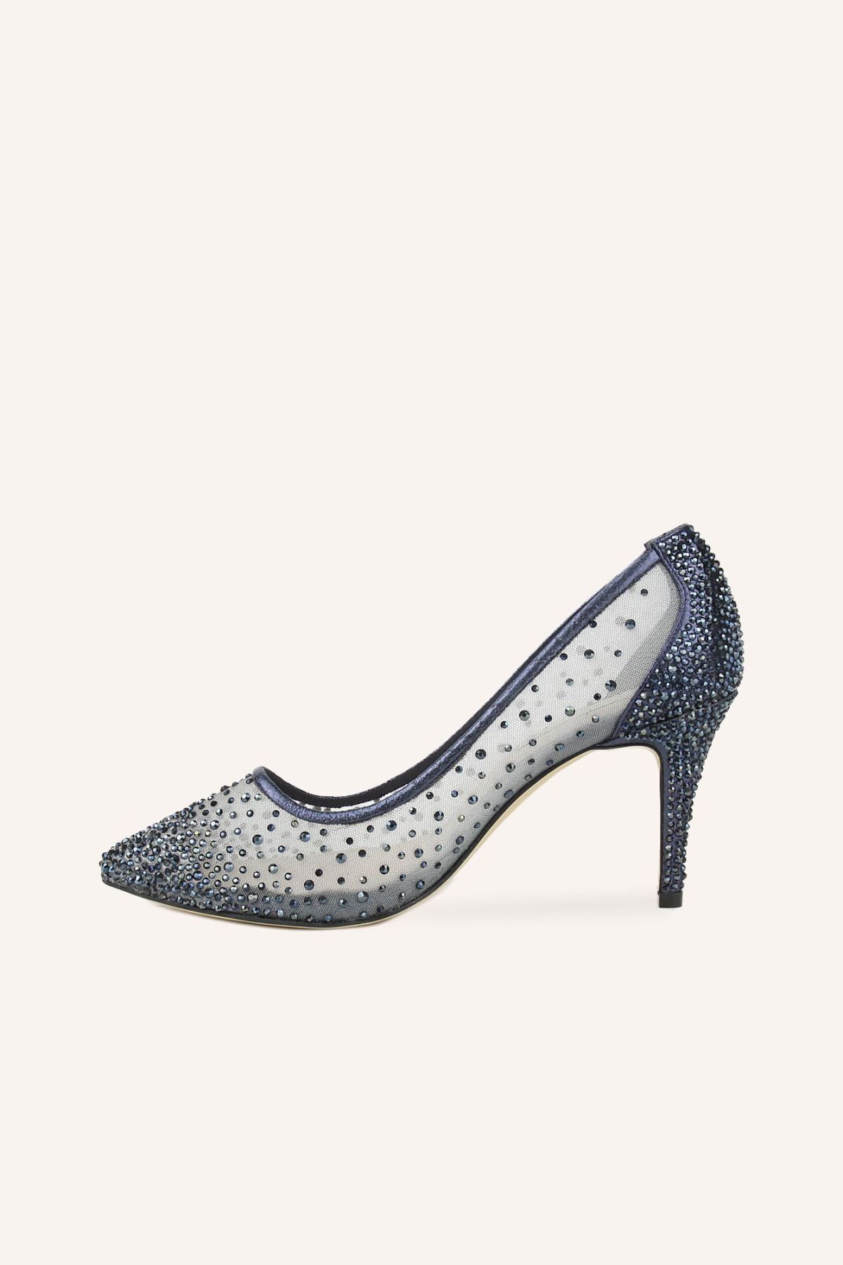 Marcatelli Lacivert Cinderella Mini Topuklu Ayakkabı