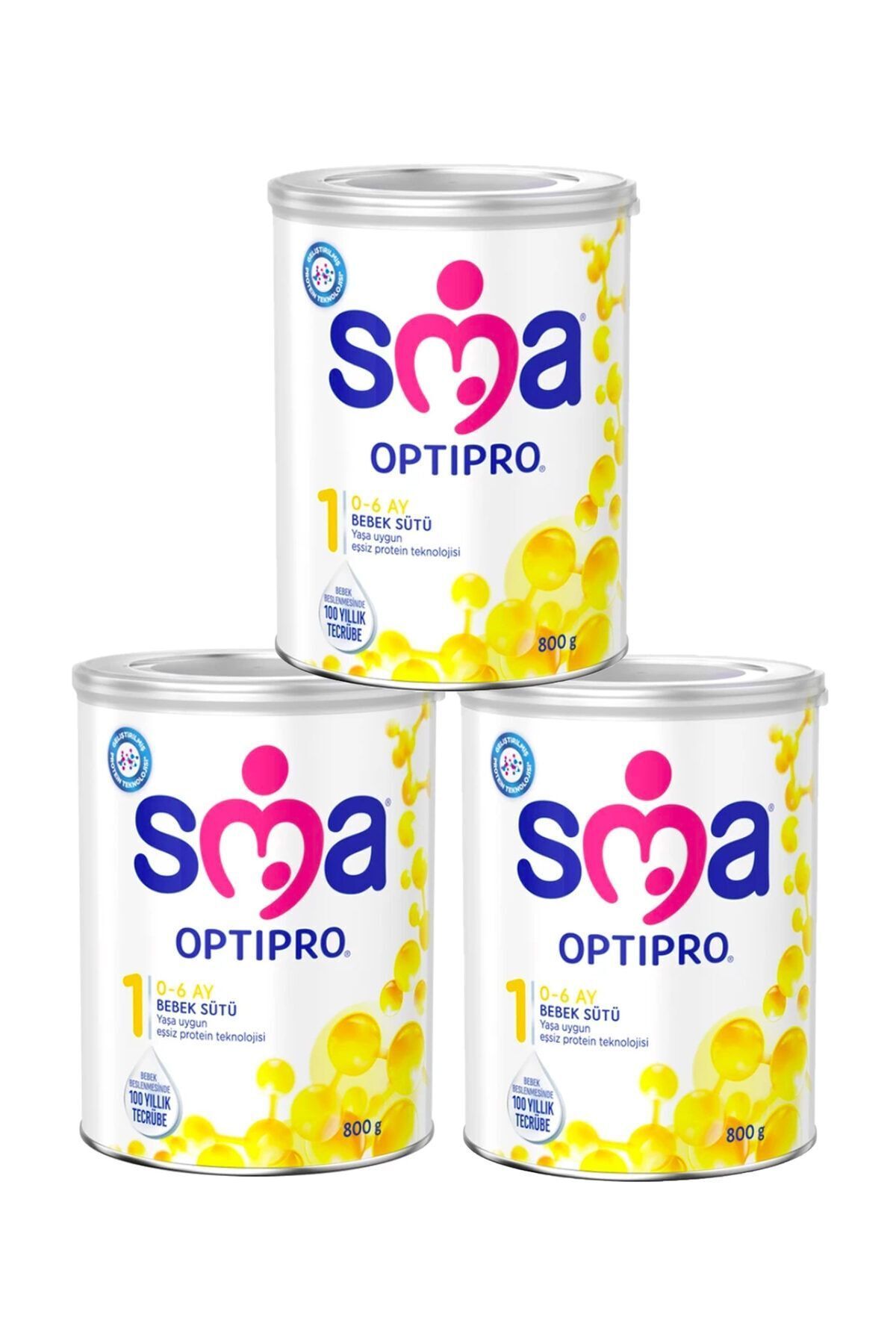 SMA Optipro Bebek Sütü 1 Numara 800 gr x 3 Adet