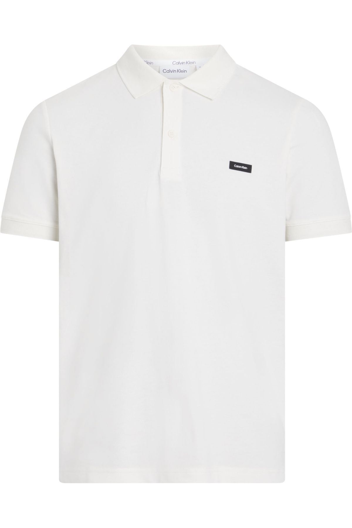 Calvin Klein Erkek Marka Logolu Polo Yakalı Organik Pamuklu Beyaz Polo Yaka T-Shirt K10K112468-YAH