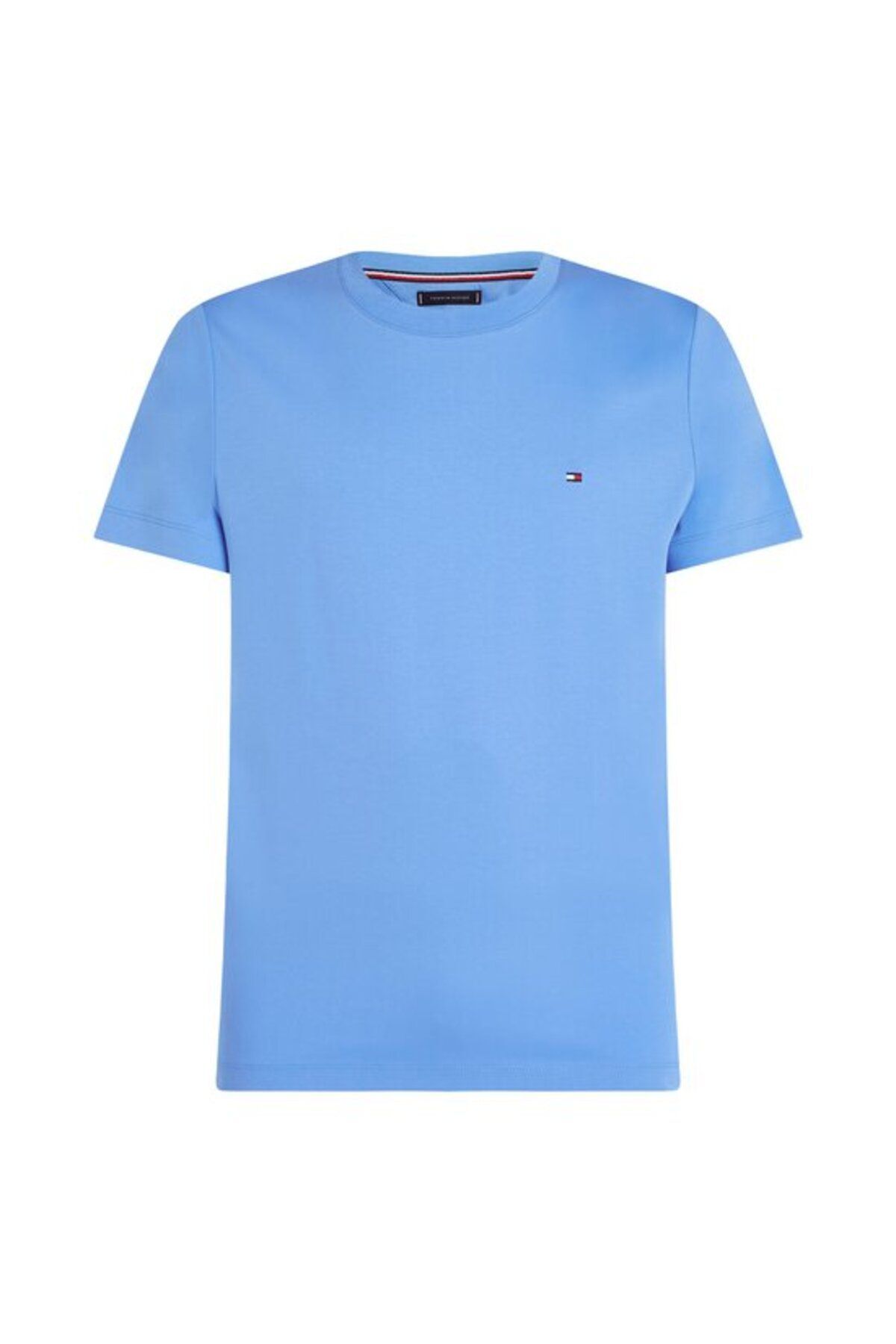 Tommy Hilfiger Erkek Marka Logolu Pamuklu Günlük Kullanım Mavi1 T-Shirt MW0MW33202-C30