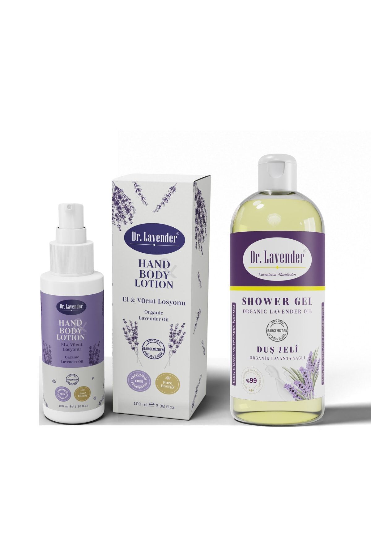Gallipoli Lavender Bitkisel Lavanta Duş Jeli Aroma Therapy Rahatlatıcı Jel 400 ml Lavanta Yağlı El Vücut Kremi 100 ml