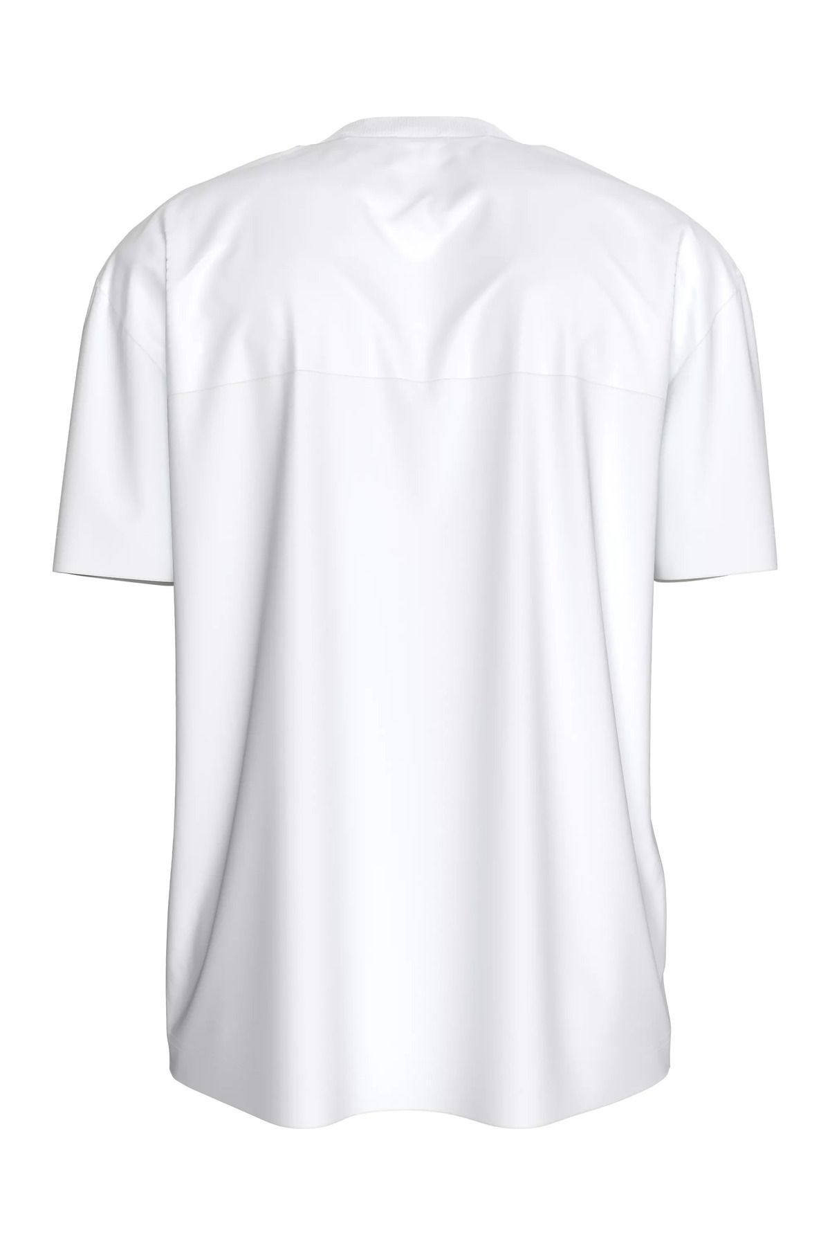 Calvin Klein Erkek Pamuklu Kısa Kollu Yuvarlak Yaka Beyaz T-Shirt J30J325215-YAF