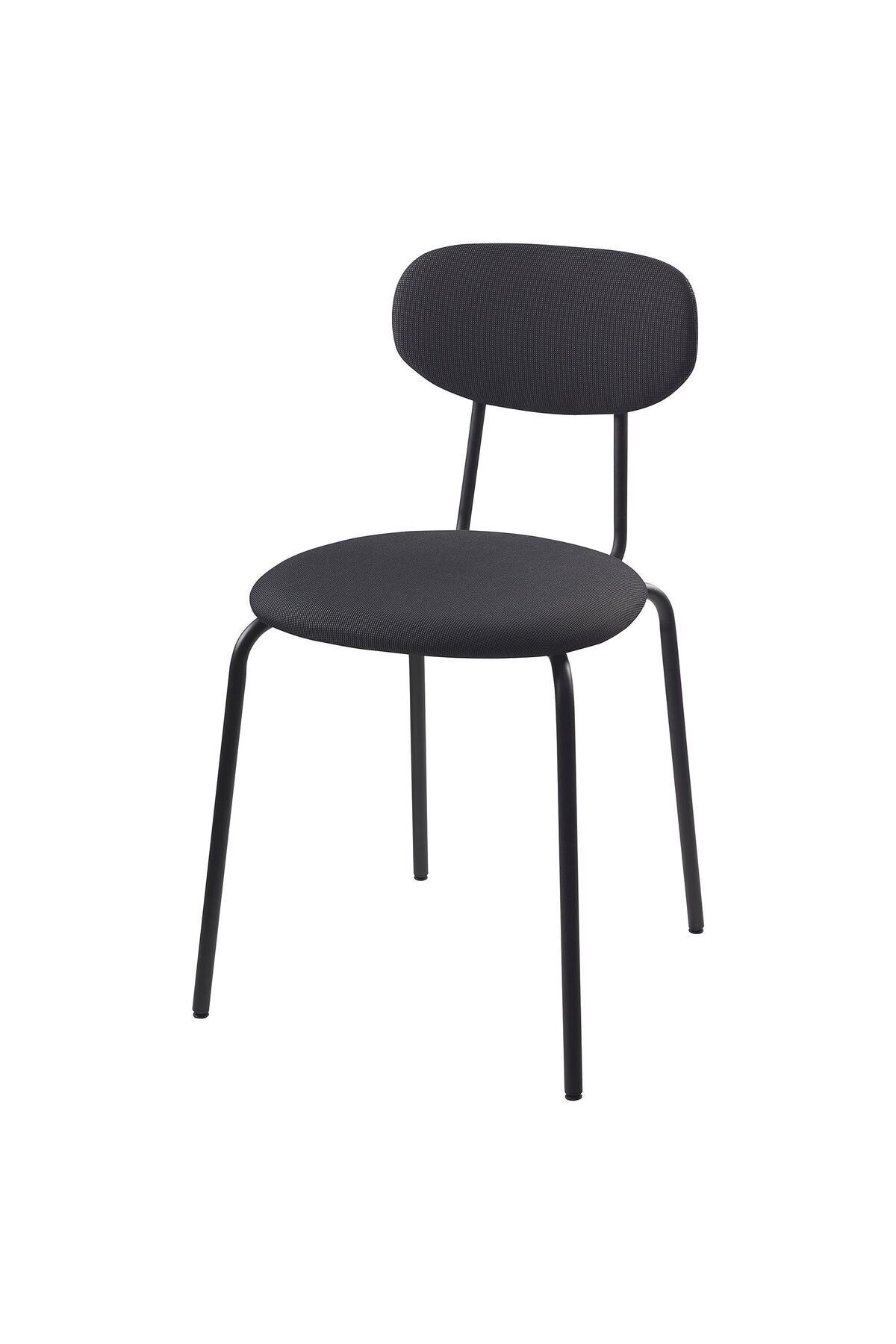 IKEA Modern ÖSTANÖ döşemeli sandalye, Remmarn siyah-koyu gri, Remmarn kırmızı-kahverengi 205.453.59 Siya