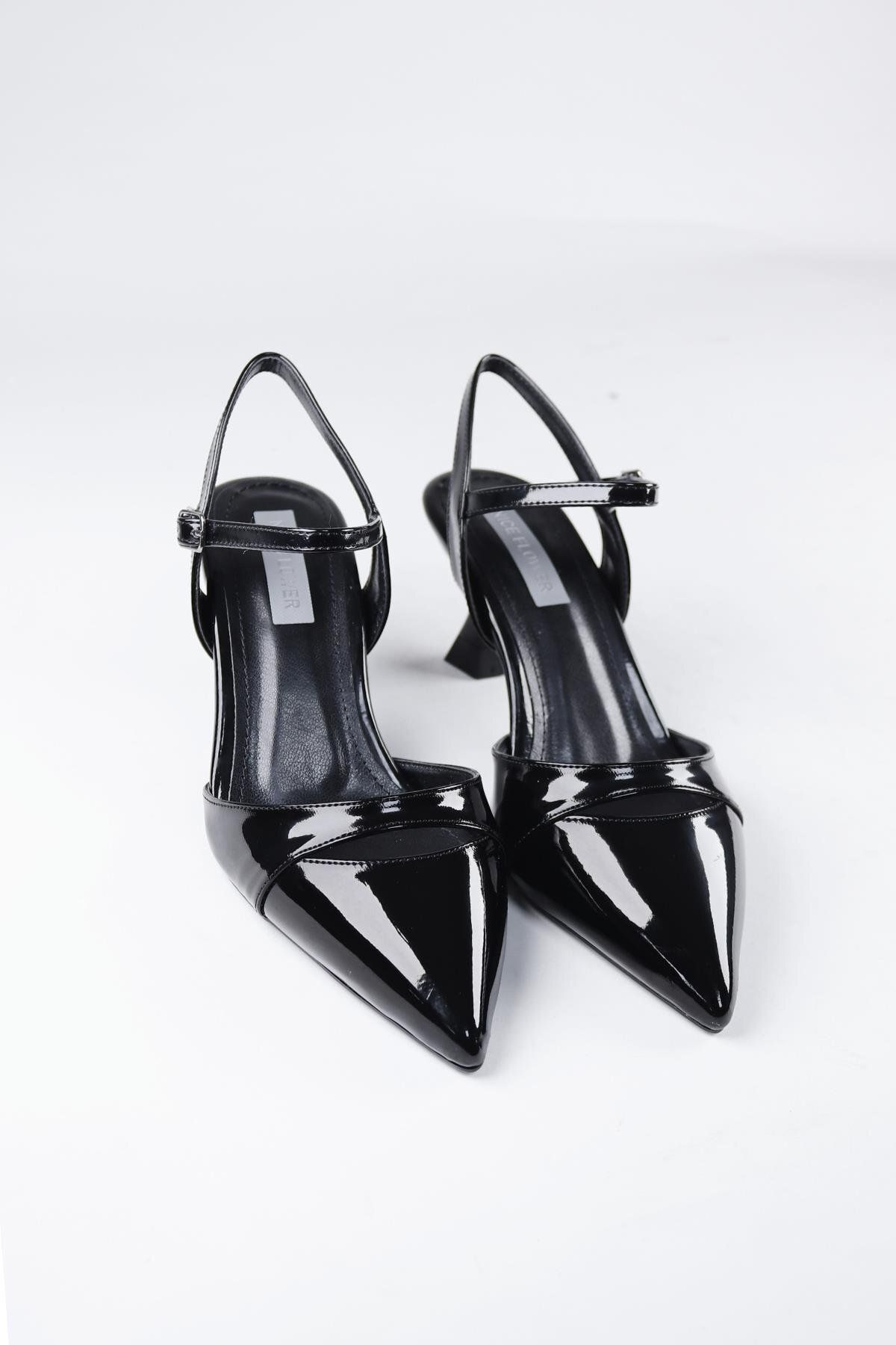 NiceDiffer Kadın Rugan Stiletto Topuklu Ayakkabı