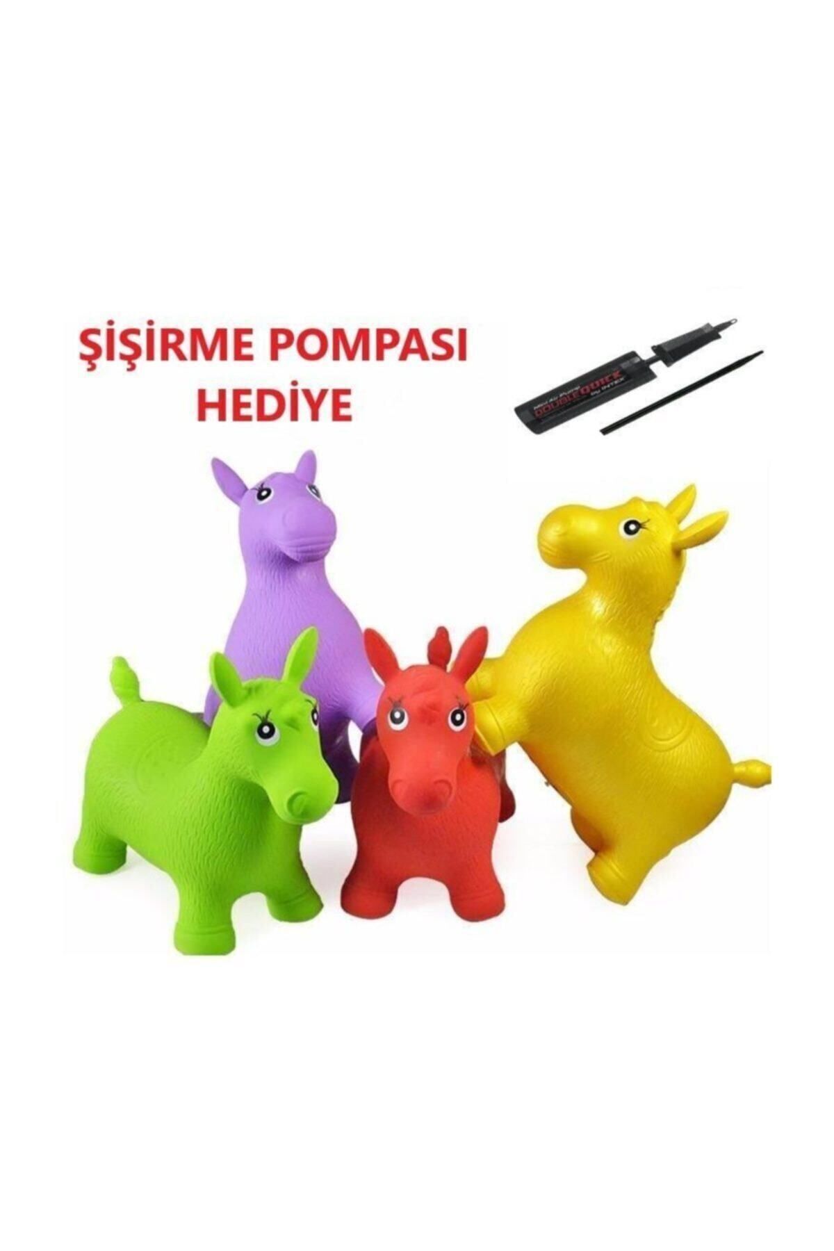 Gepettoys Şişme Zıp Zıp Hayvanlar Pilates Eşeği Oyuncak Pompa Dahil