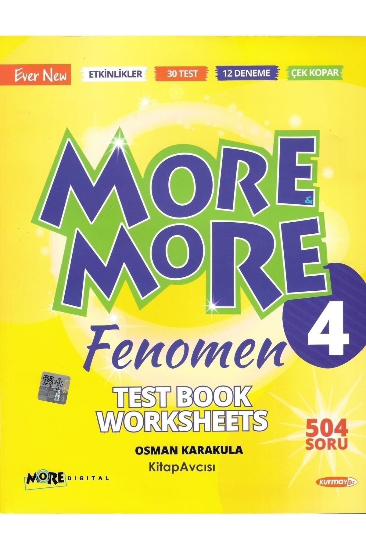 Kurmay More And More 4 Sınıf English Fenomen Test Book Worksheets