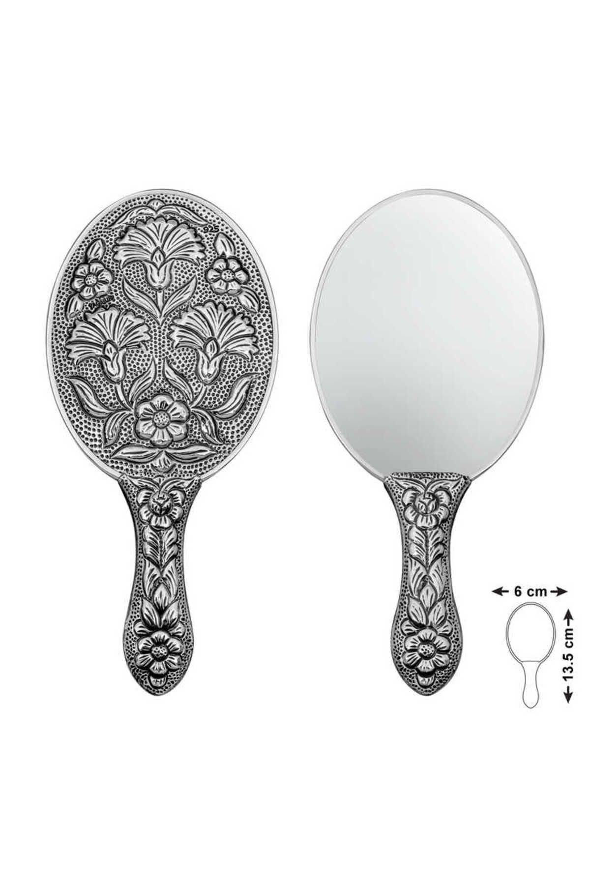 Genel Markalar Gümüş Karanfi Motifli El Aynası