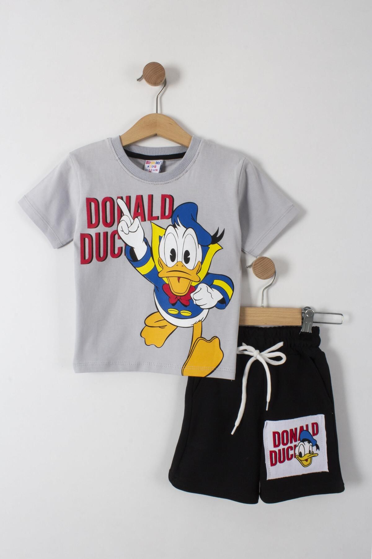 TRENDİMİZBİR Donald Duck Baskılı Erkek Çocuk Şortlu Alt Üst Takım