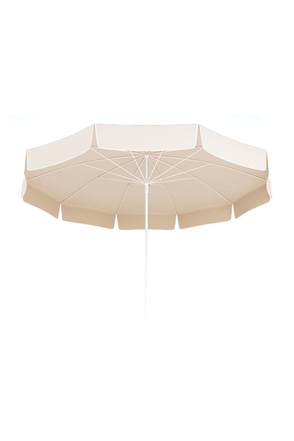 Mashotrend 2 Metre Tek Renk Polyester Kumaş Plaj Şemsiyesi - 2 Metre Balkon Şemsiyesi - Bahçe Şemsiyesi