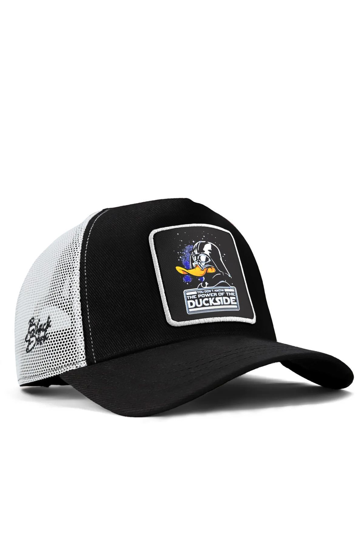 BlackBörk V1 Trucker Duckside - 1bs Kod Logolu Unisex Siyah-beyaz Şapka (CAP)