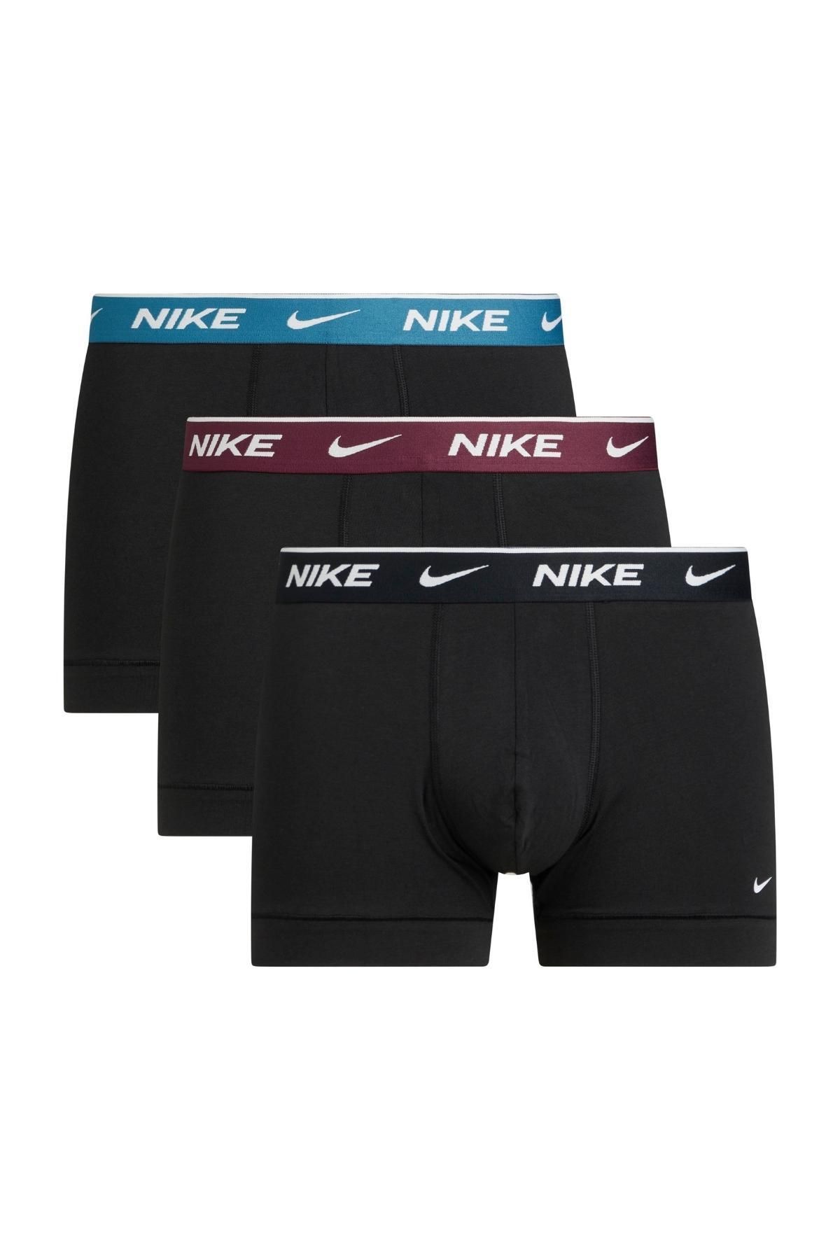 Nike Erkek Nike Marka Logolu Elastik Bantlı Günlük Kullanıma Uygun Siyah Boxer 0000ke1008-hwx