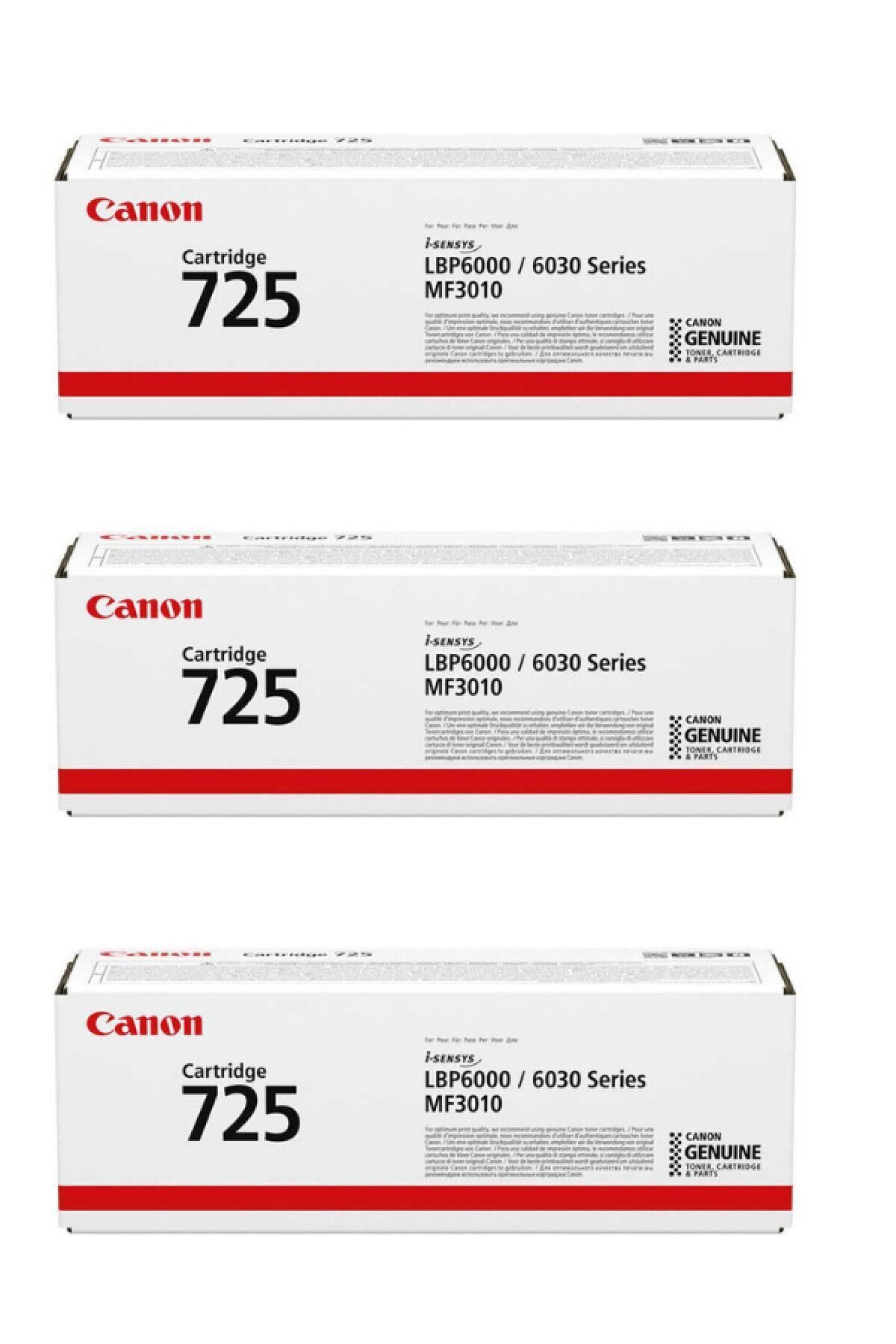Canon Crg-725 I-sensys Lbp-6020b Orjinal Toner 3'lü Avantaj Paket 3*1,600 Sayfa Kapasiteli